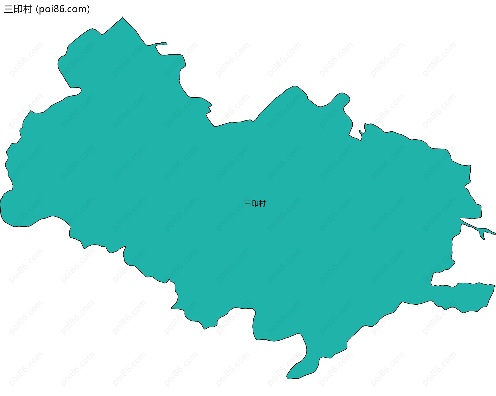 三印村边界地图
