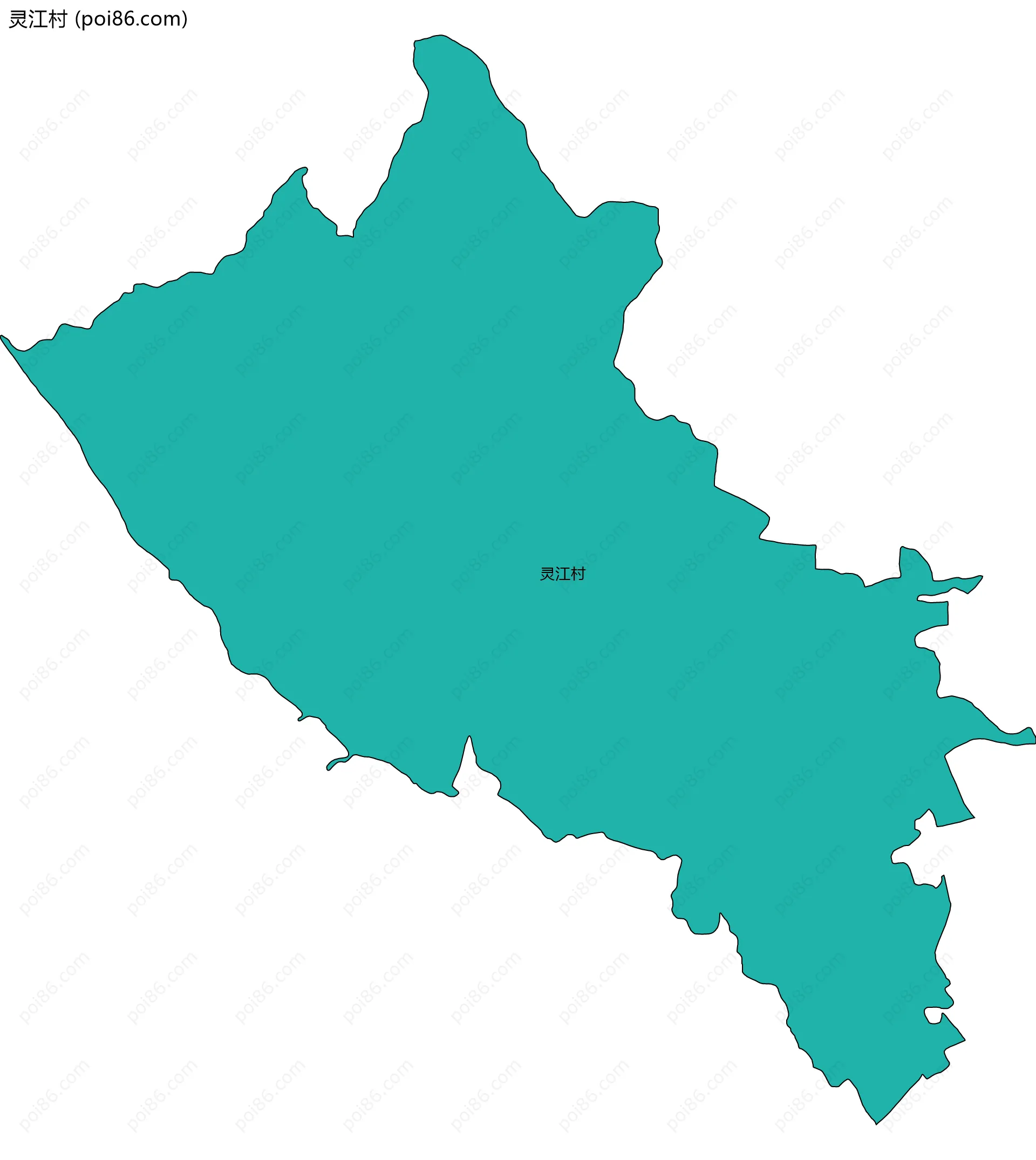 灵江村边界地图