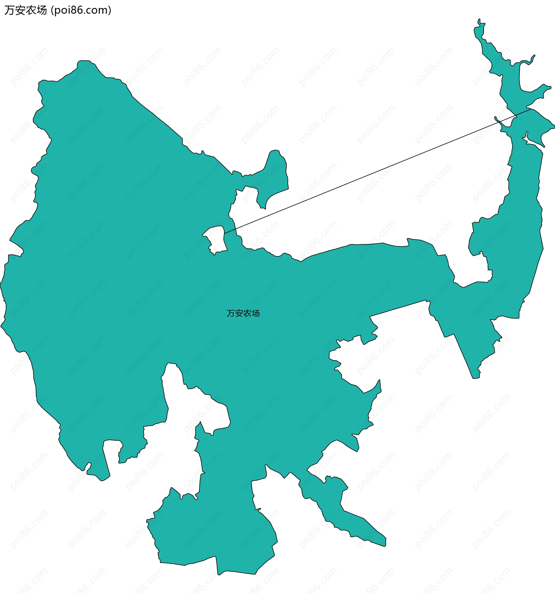 万安农场边界地图