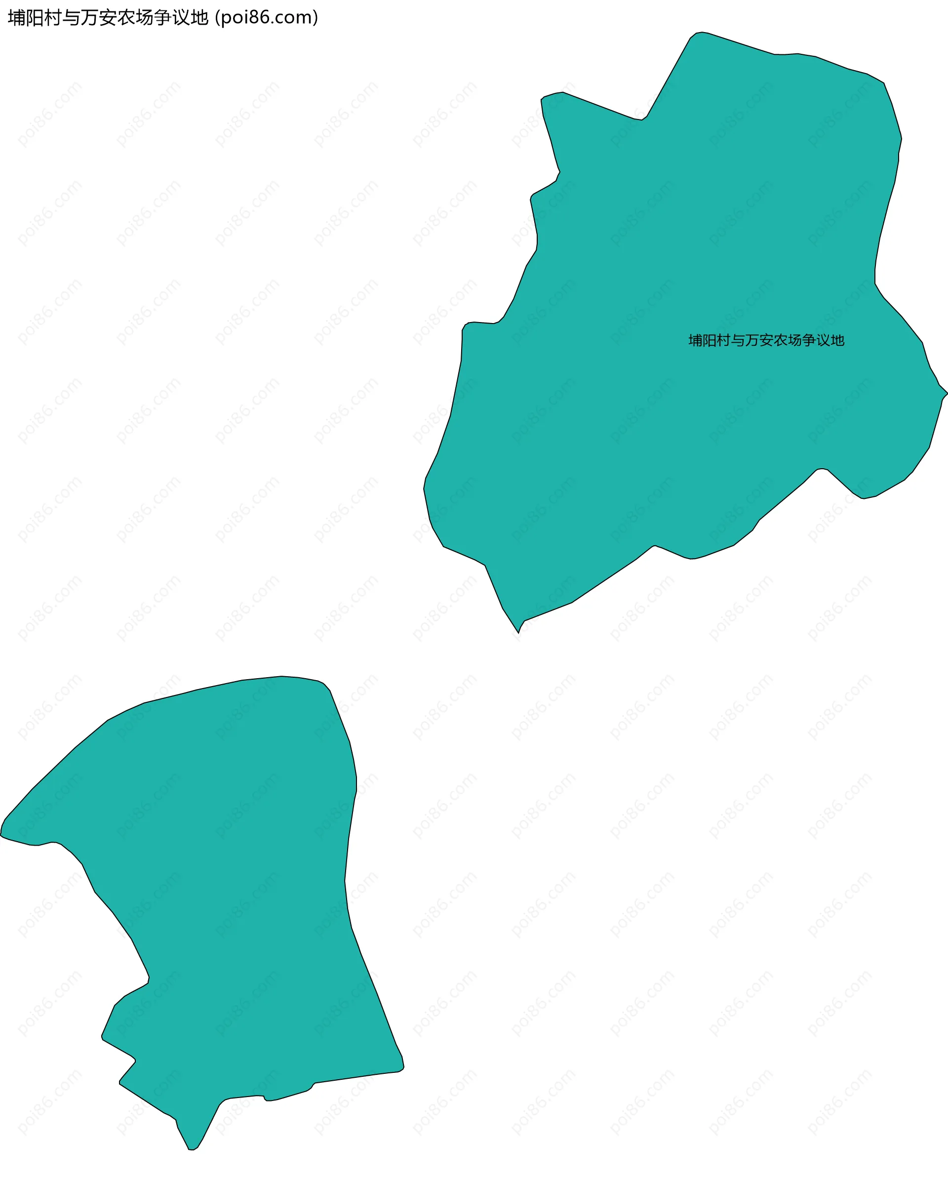 埔阳村与万安农场争议地边界地图