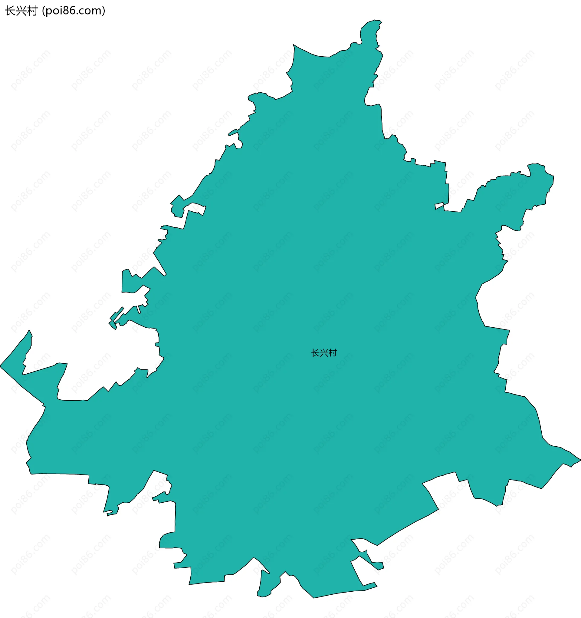 长兴村边界地图