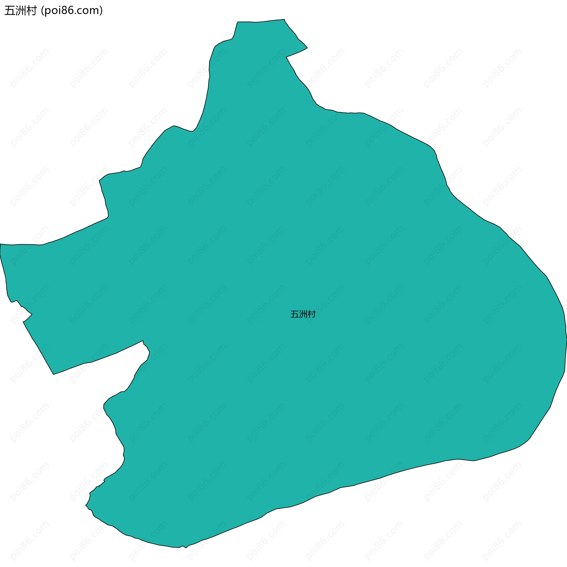 五洲村边界地图