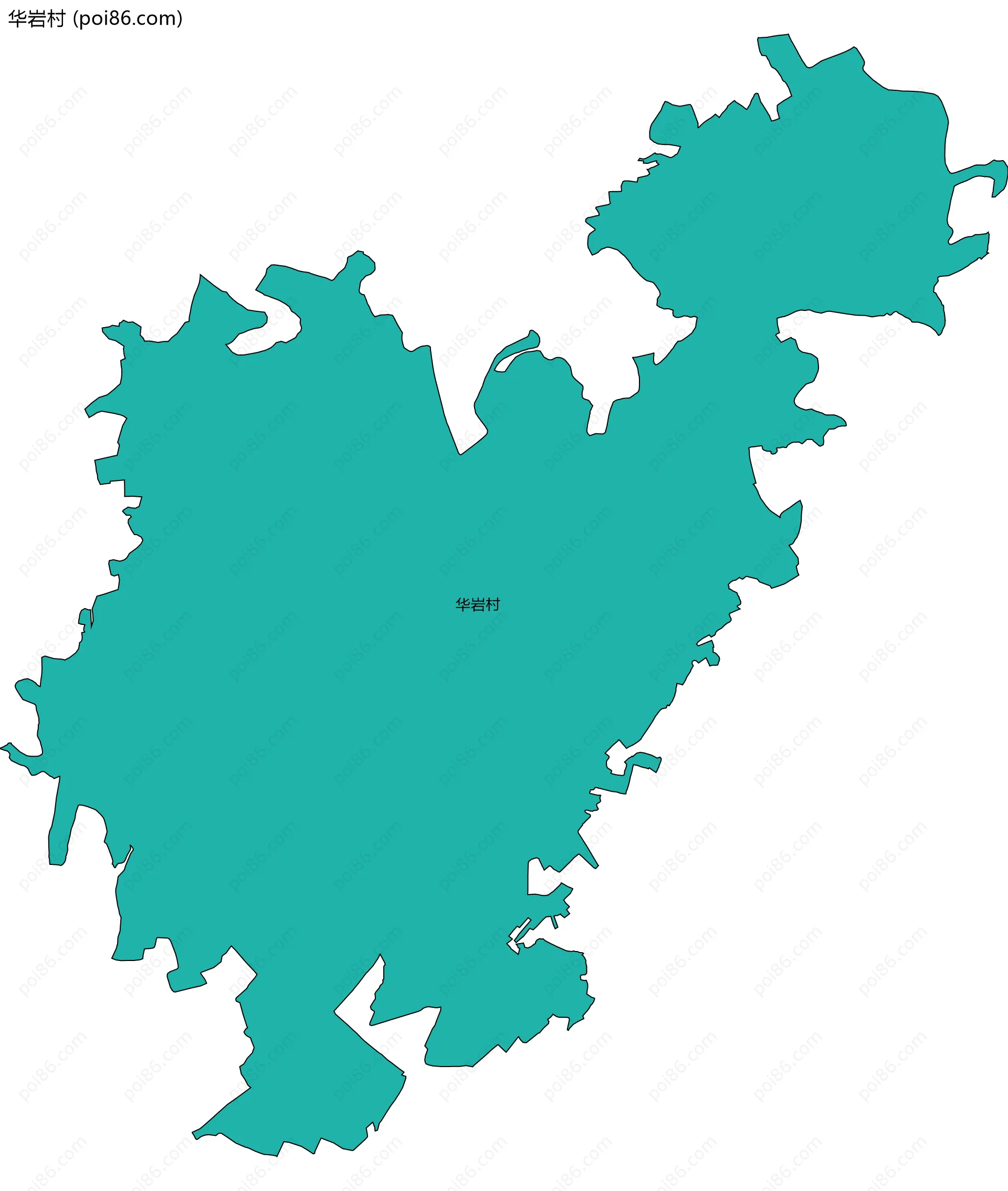 华岩村边界地图