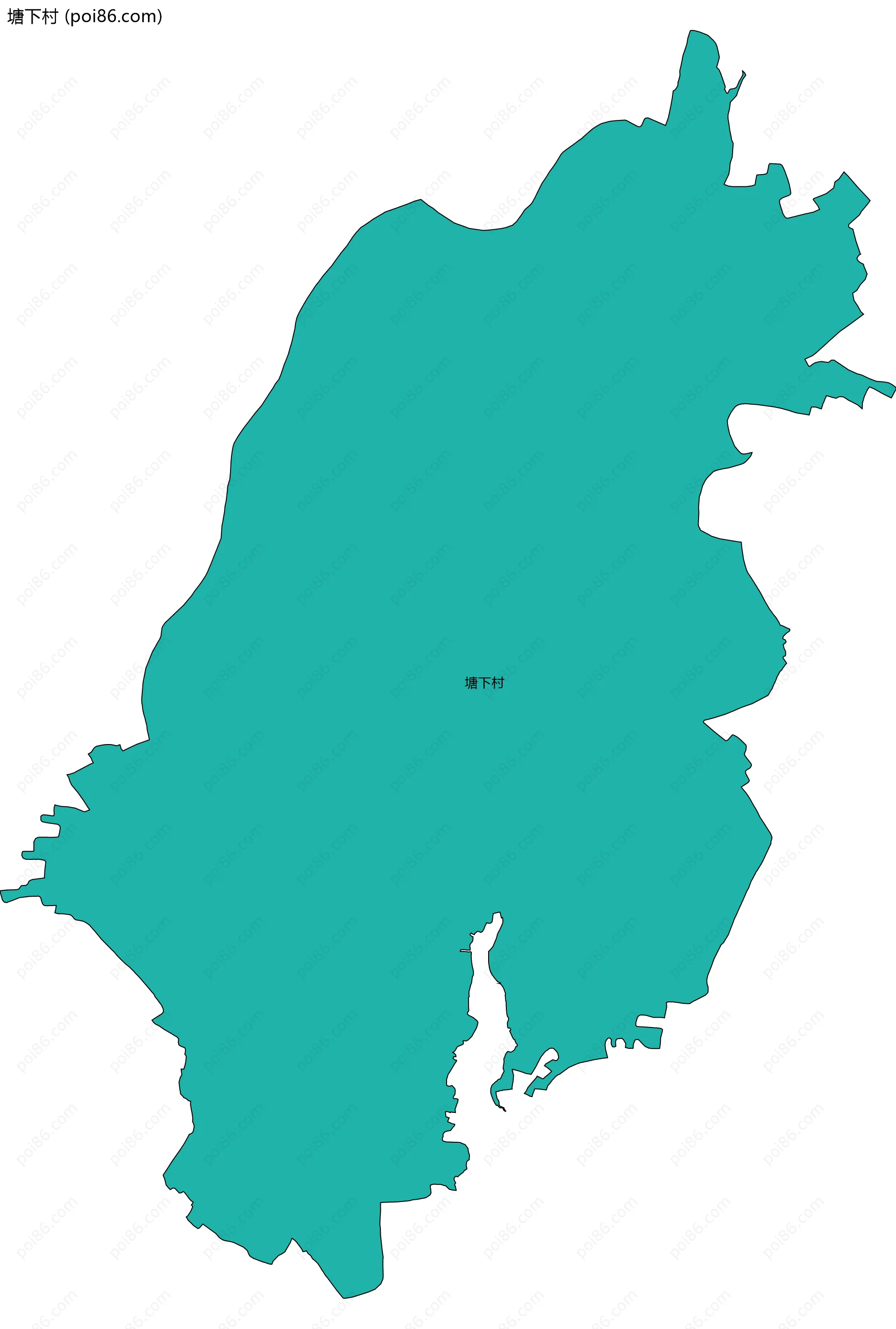 塘下村边界地图