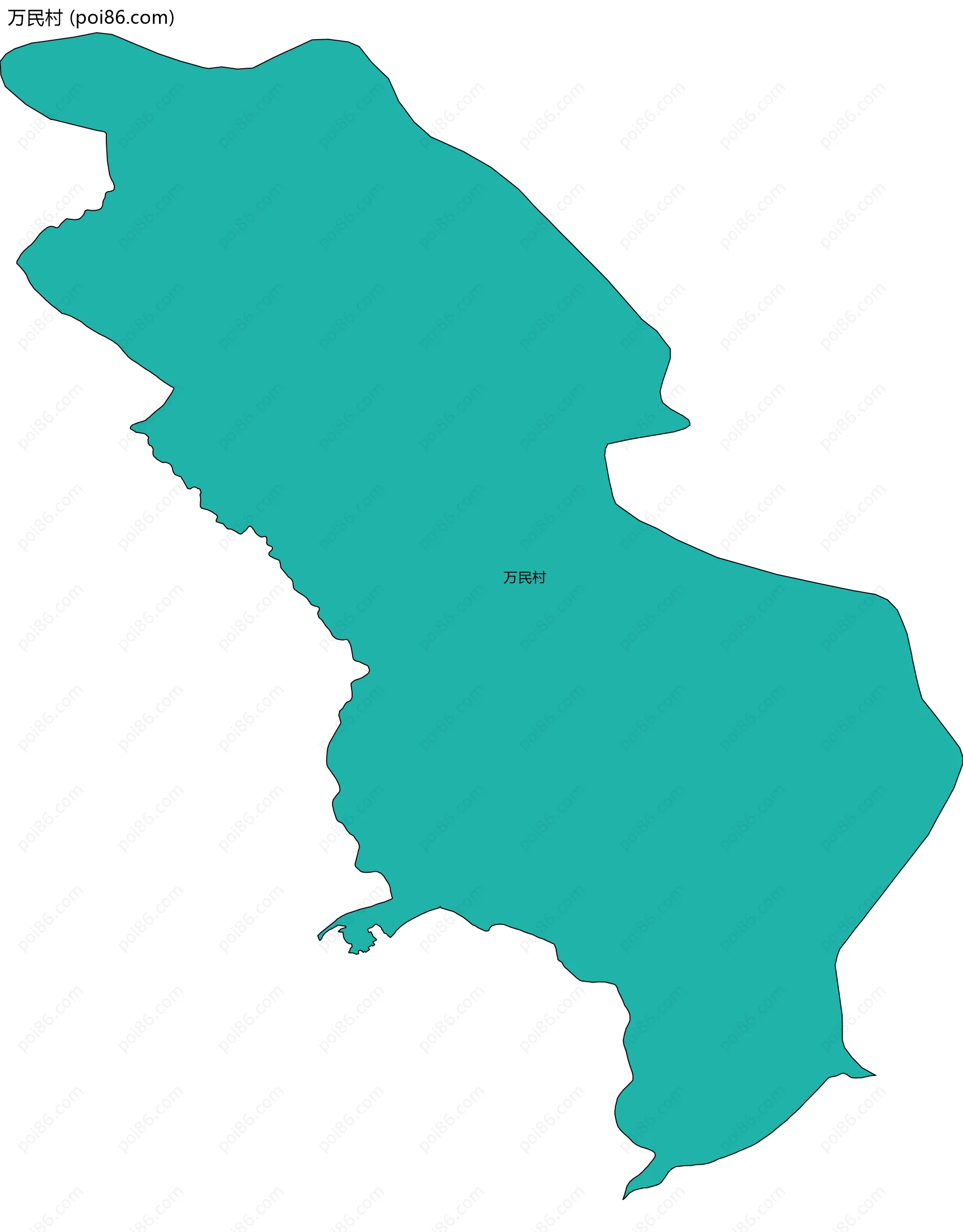 万民村边界地图