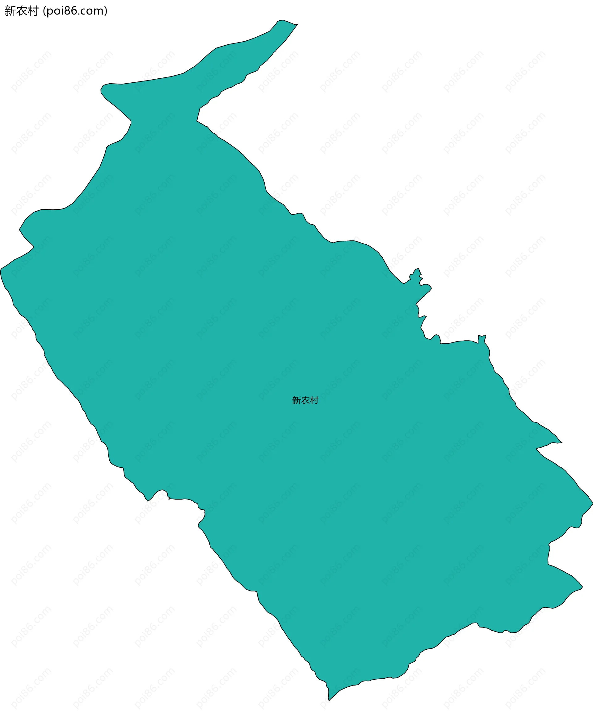 新农村边界地图