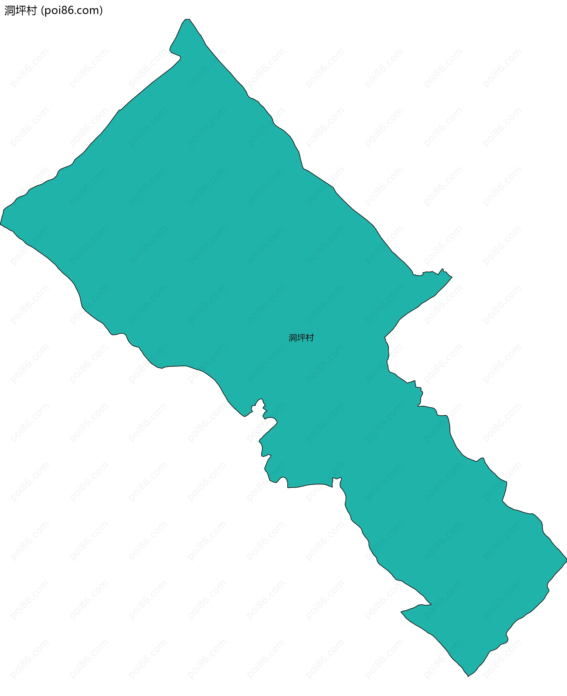 洞坪村边界地图