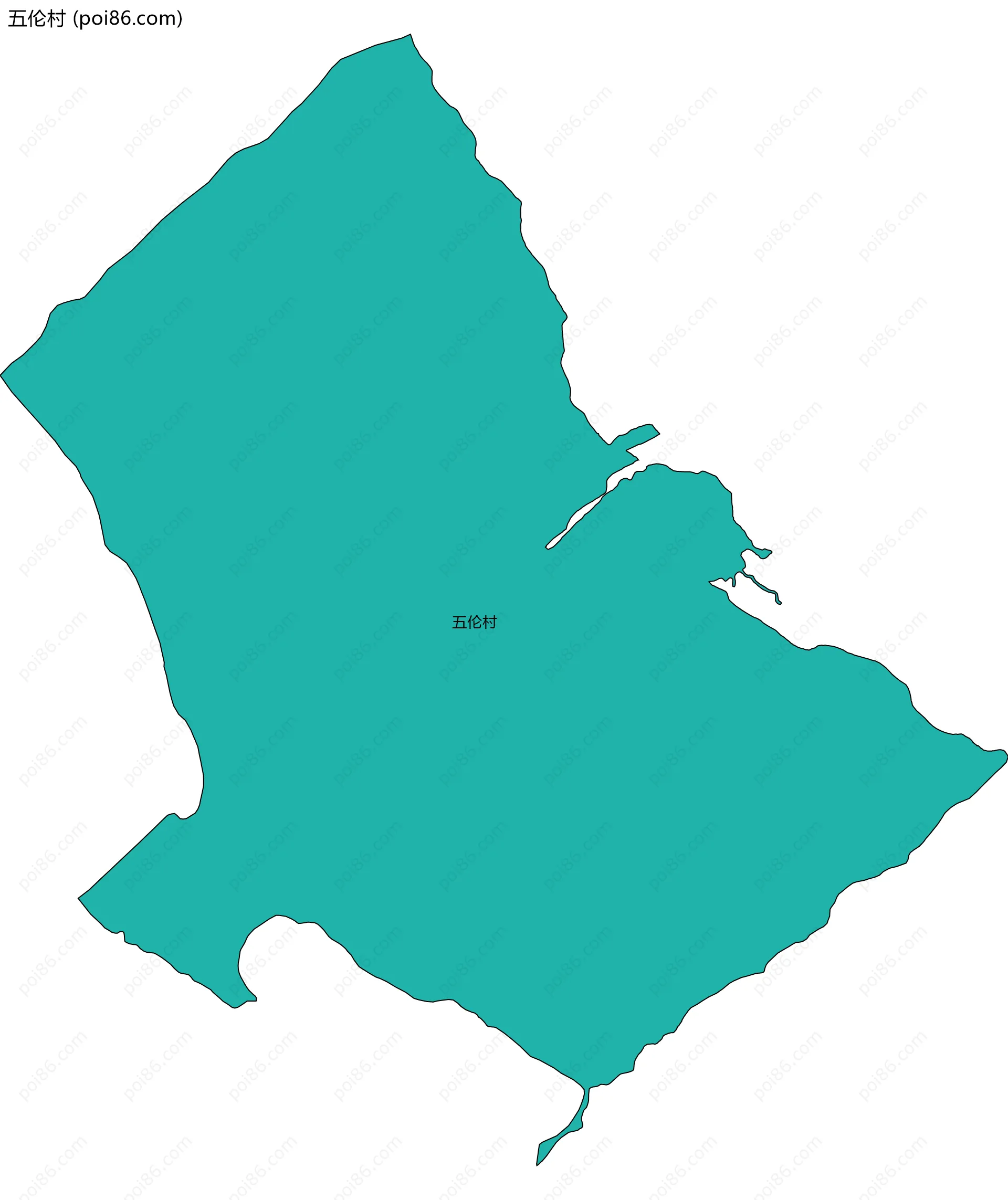 五伦村边界地图