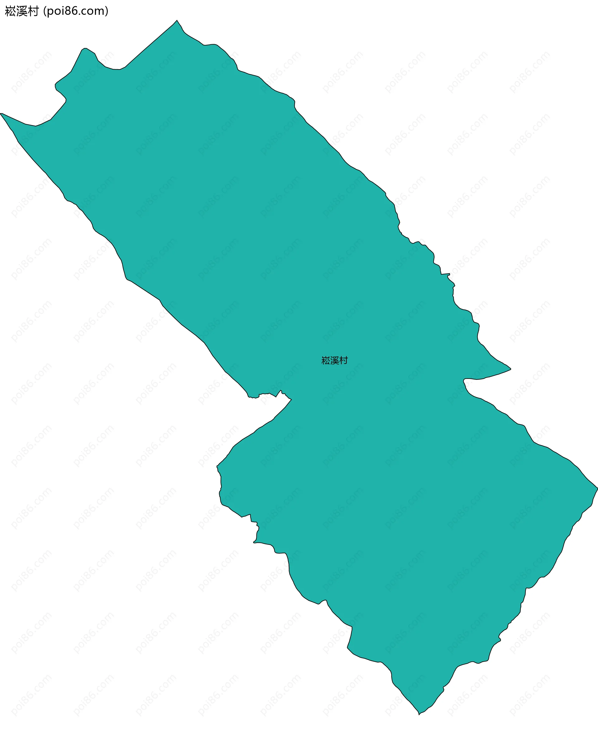 崧溪村边界地图