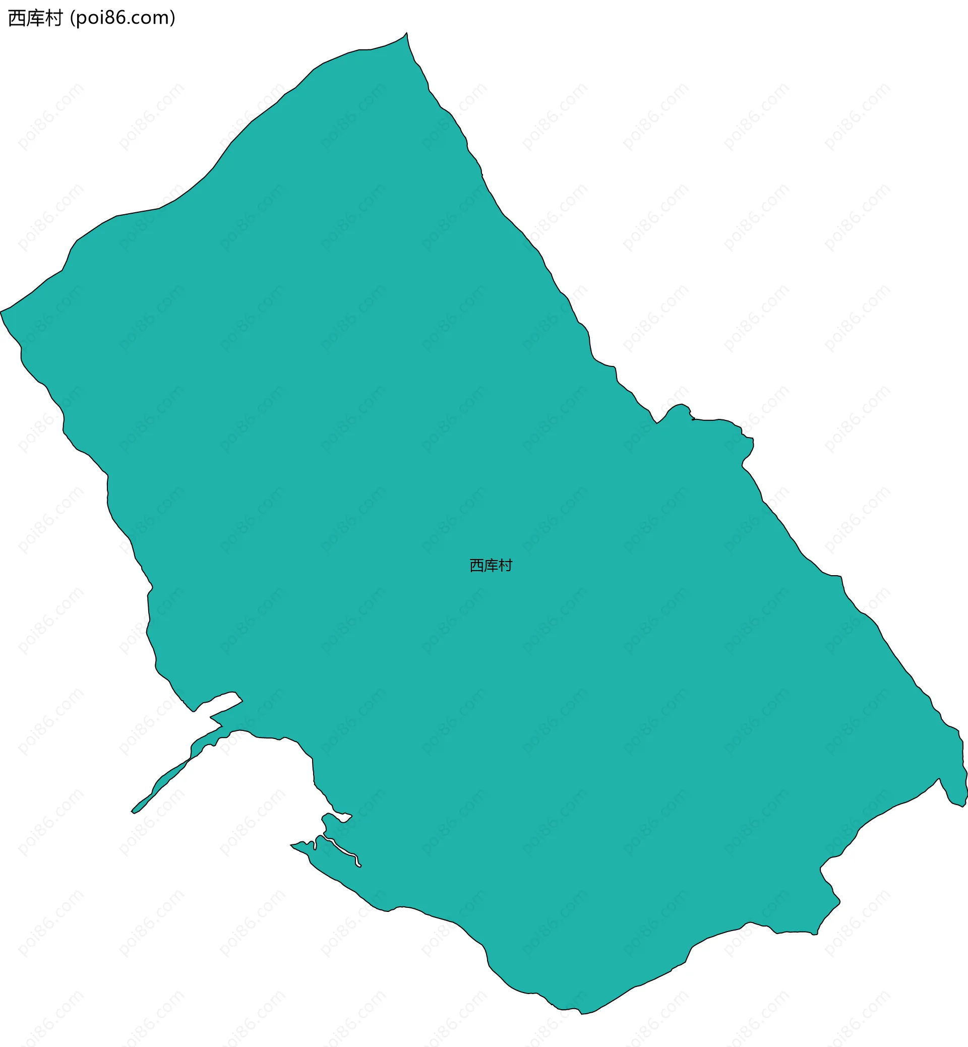 西库村边界地图
