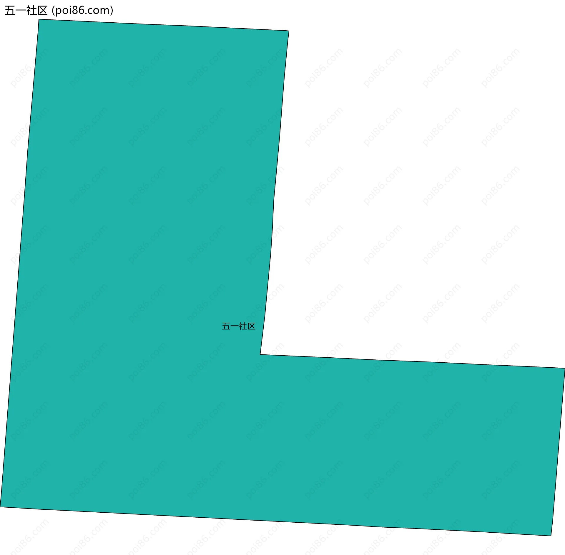 五一社区边界地图