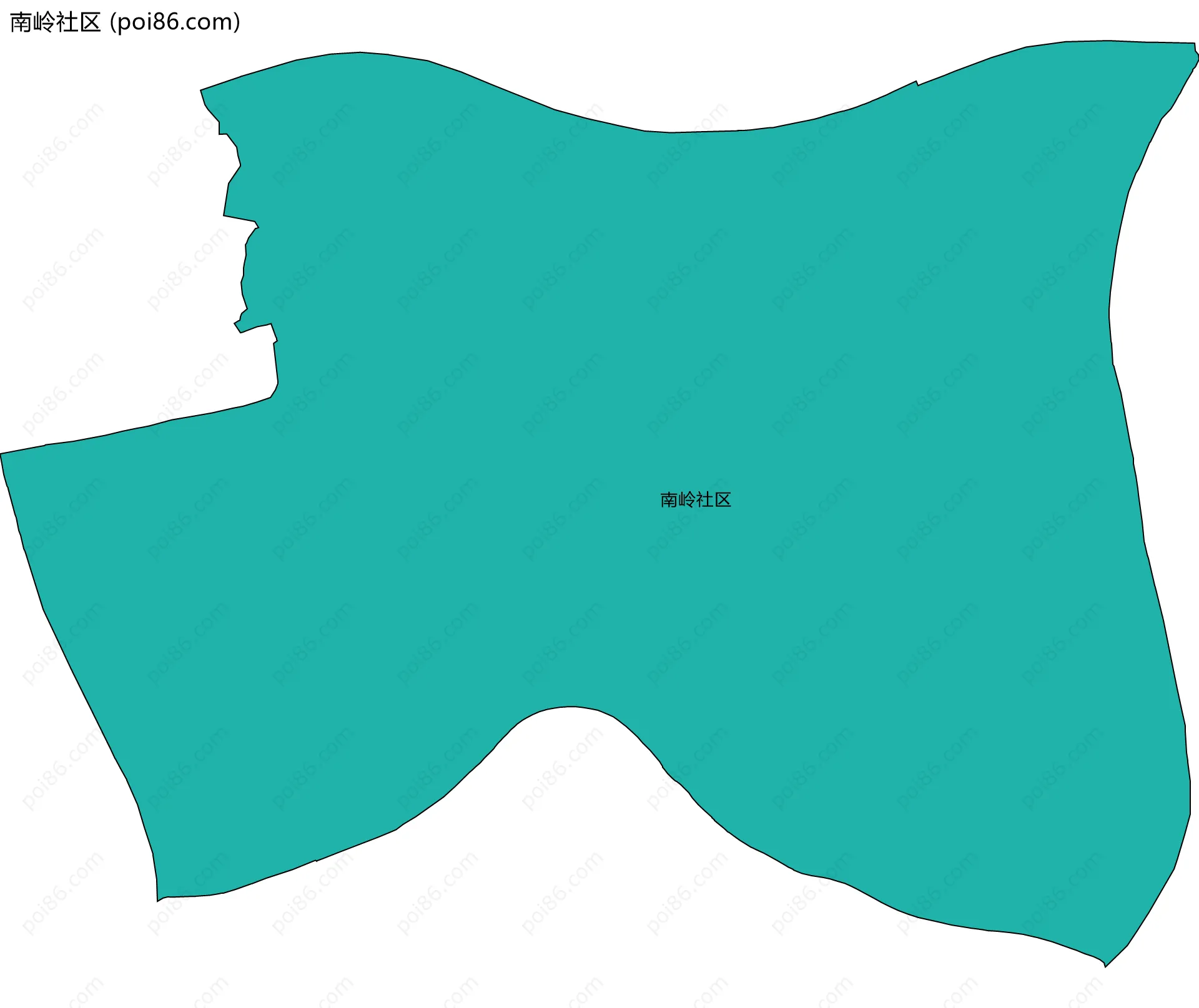 南岭社区边界地图