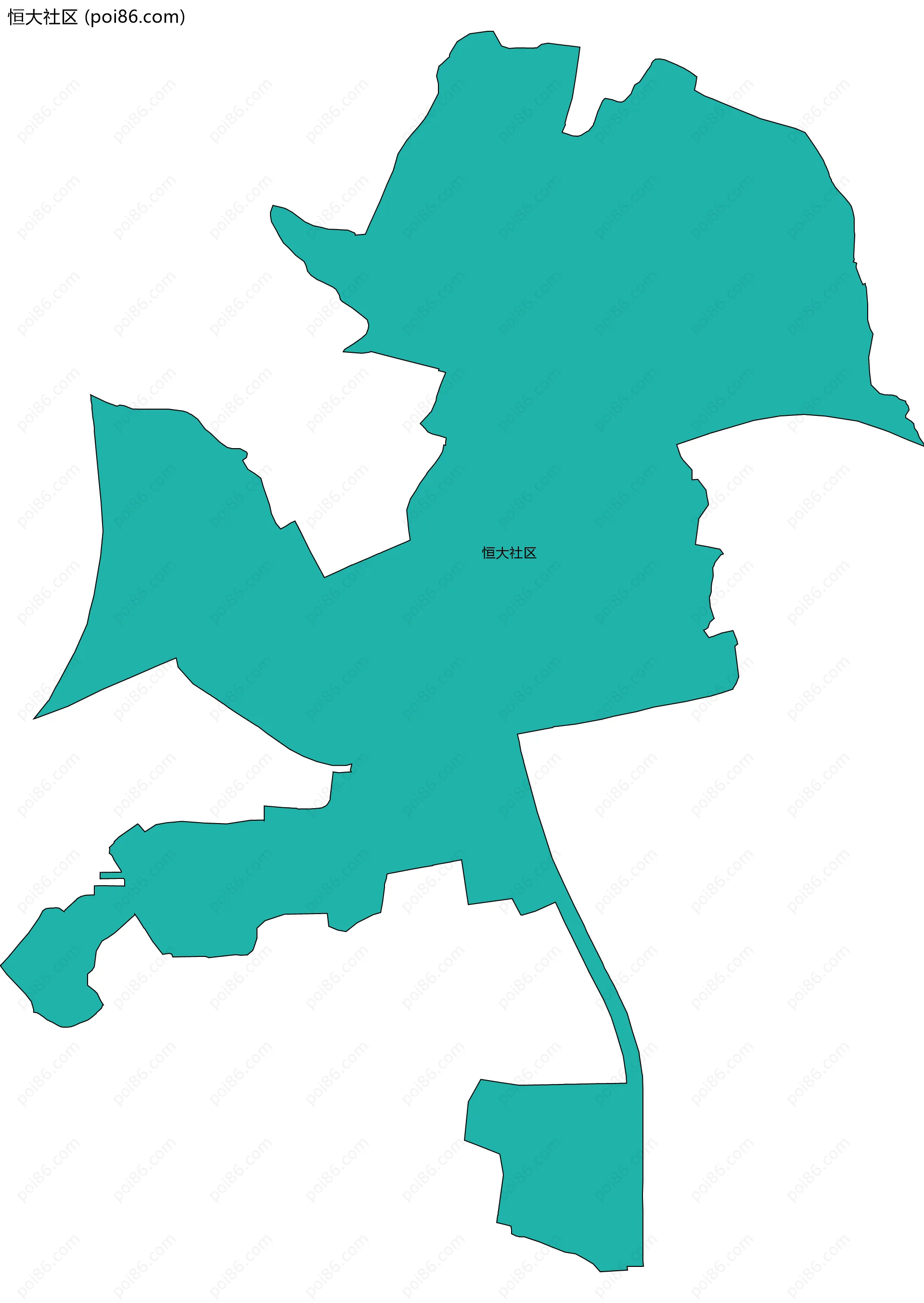 恒大社区边界地图