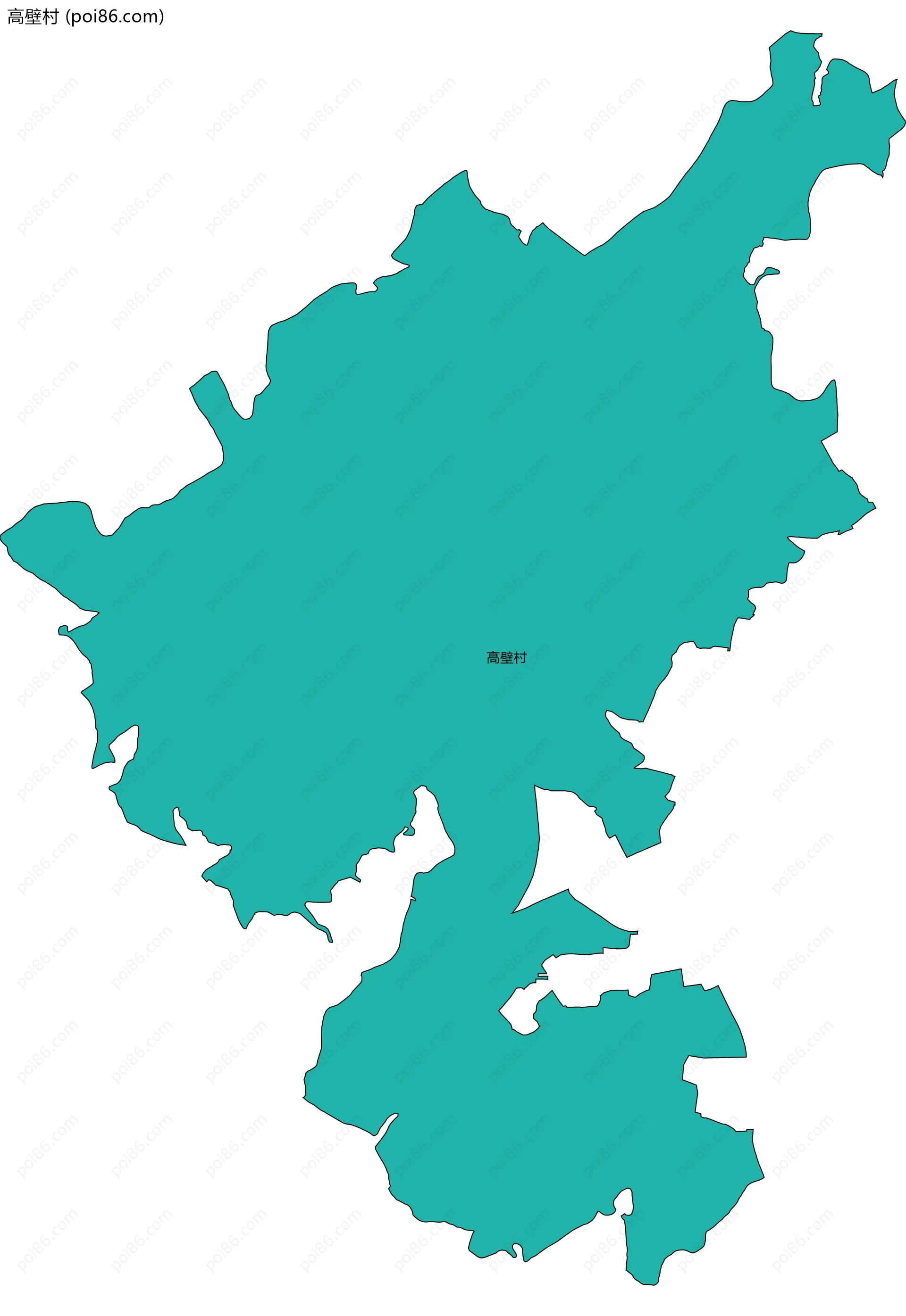 高壁村边界地图