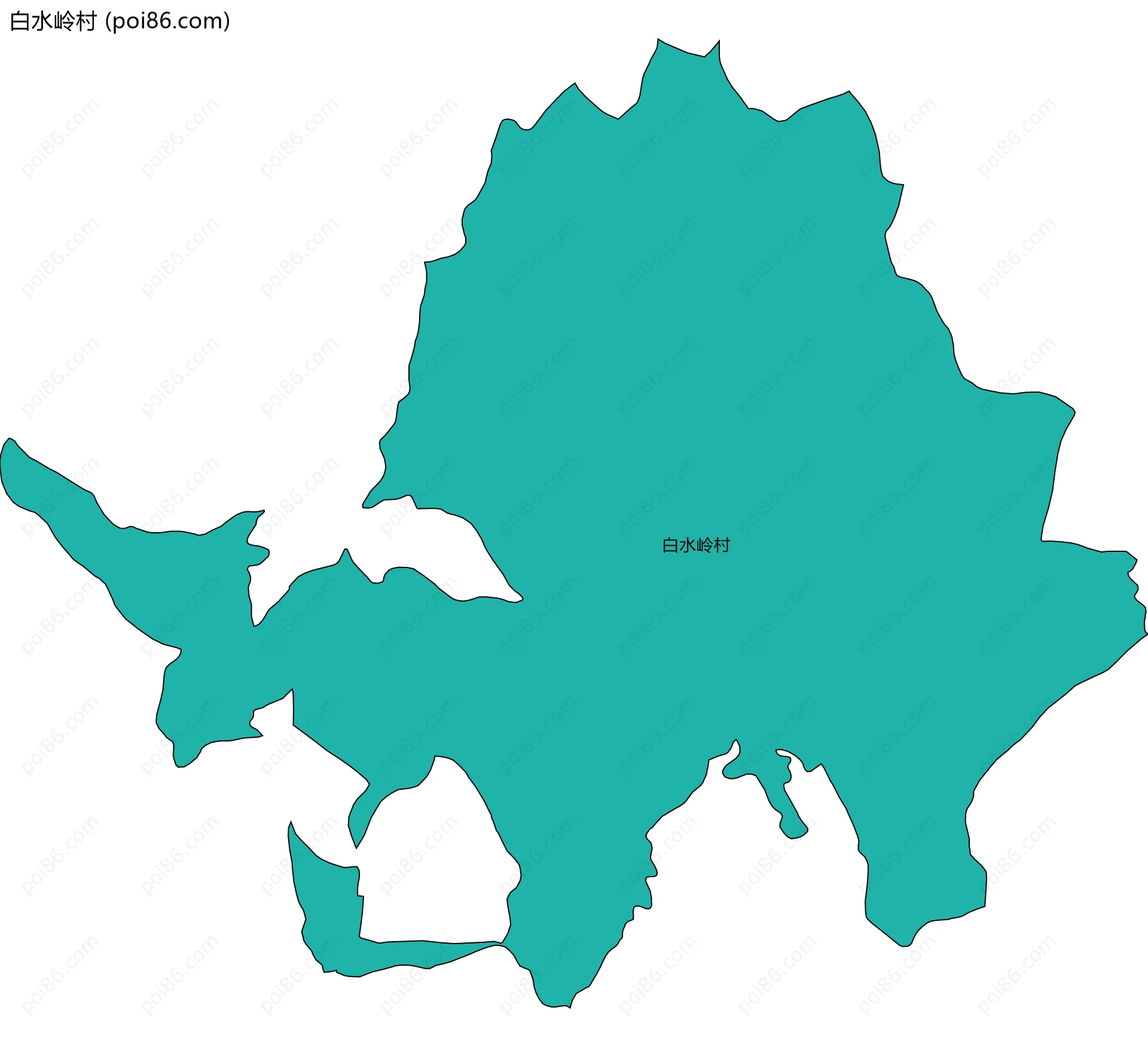 白水岭村边界地图