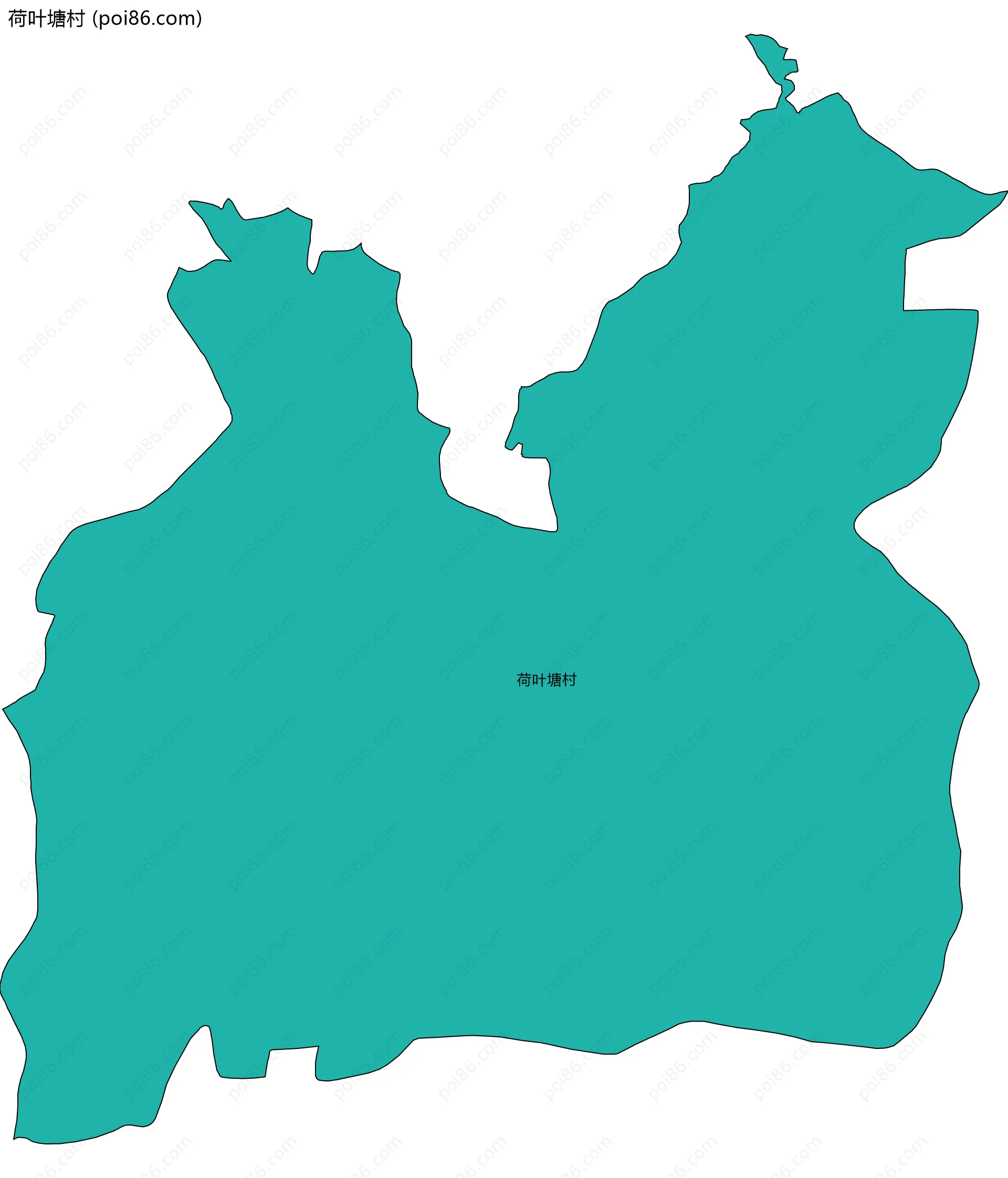 荷叶塘村边界地图