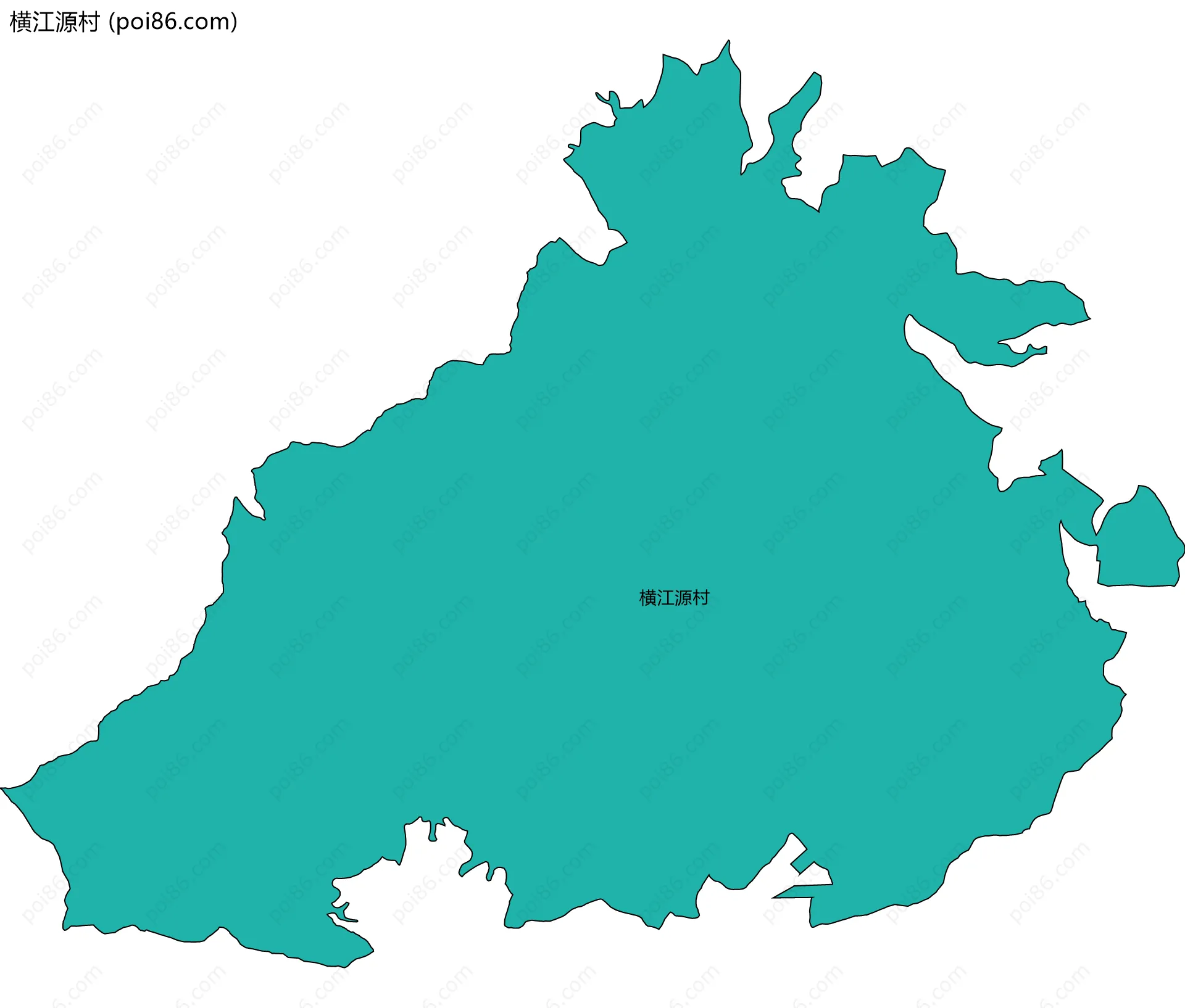 横江源村边界地图