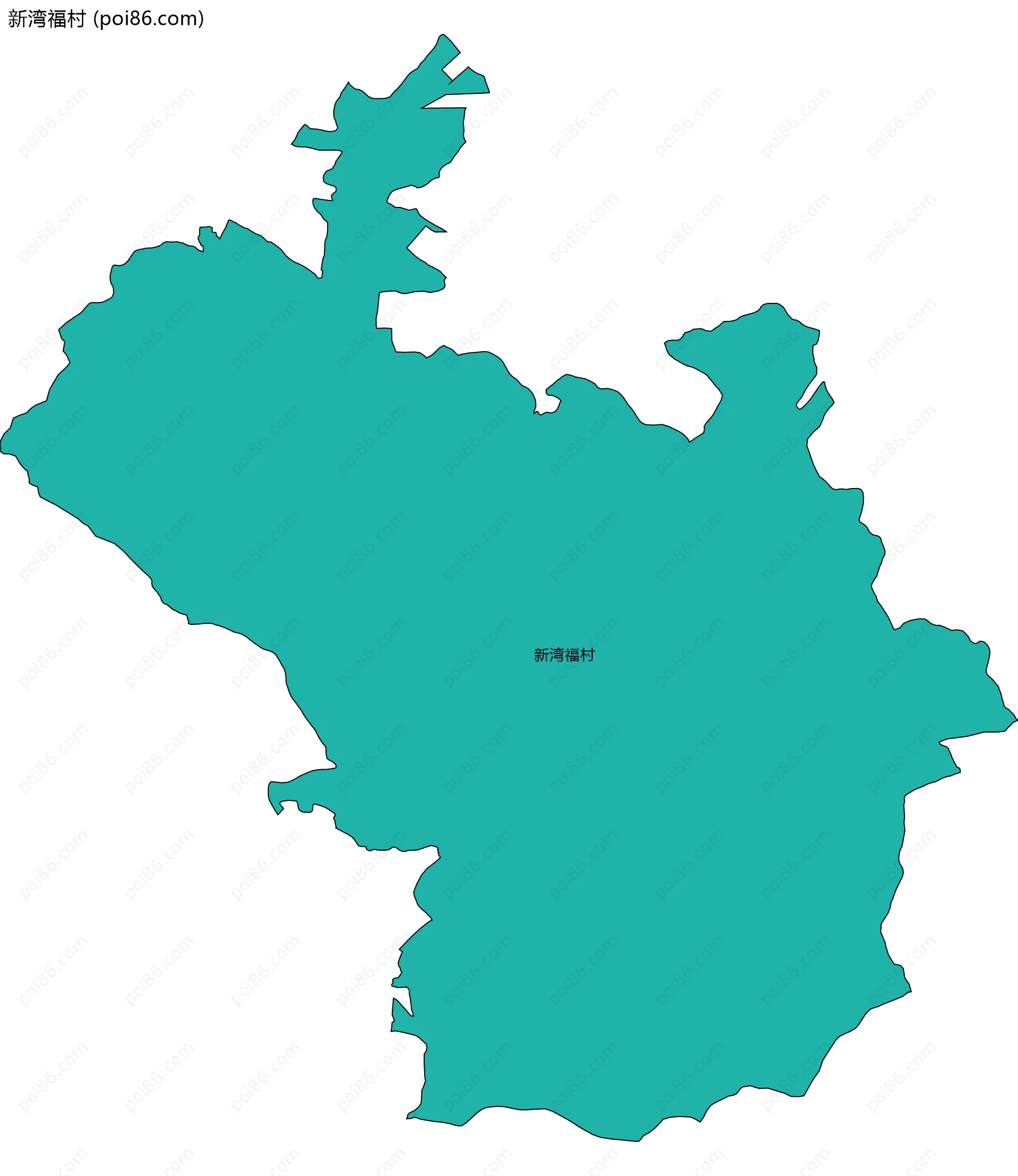 新湾福村边界地图