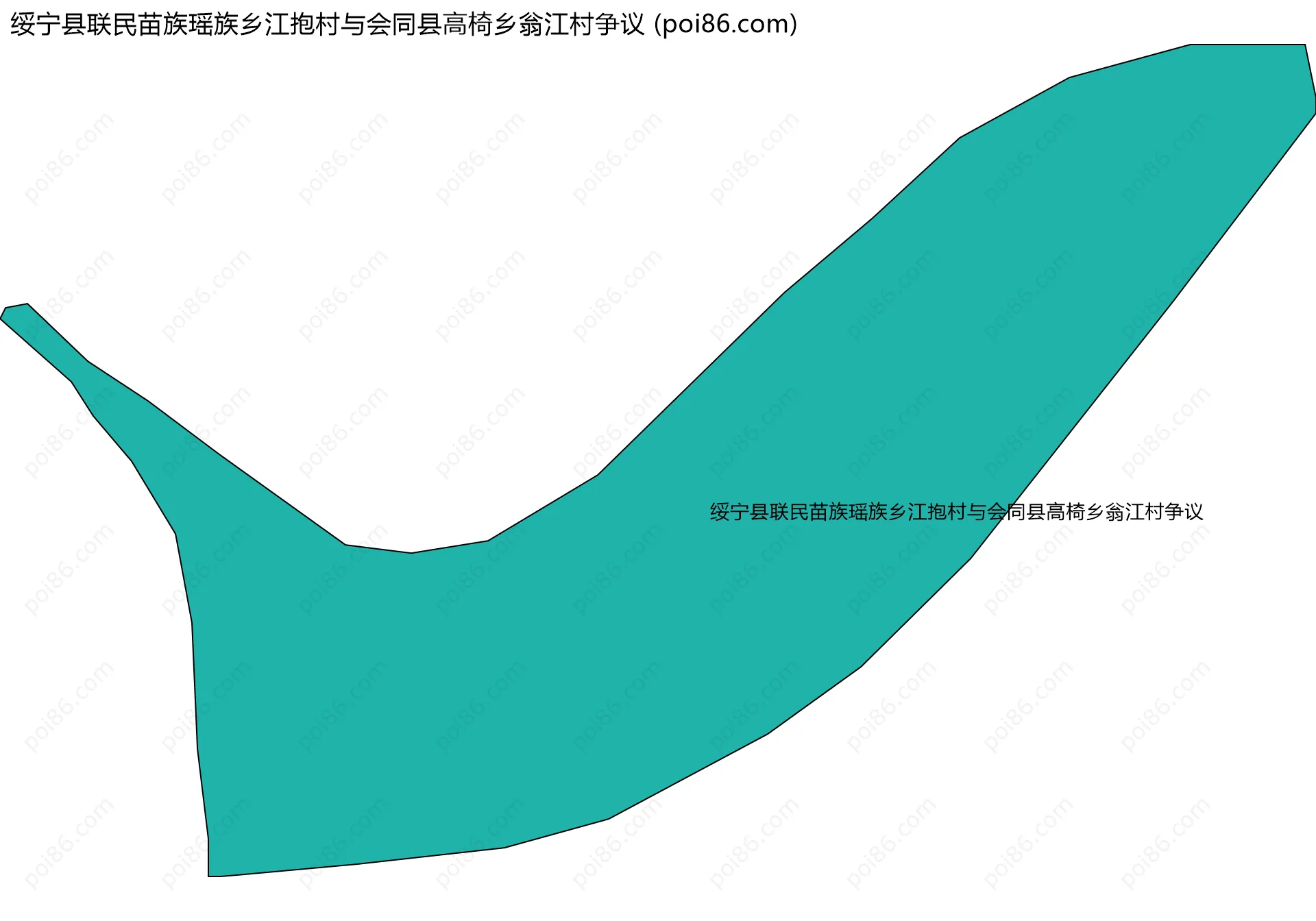 绥宁县联民苗族瑶族乡江抱村与会同县高椅乡翁江村争议边界地图