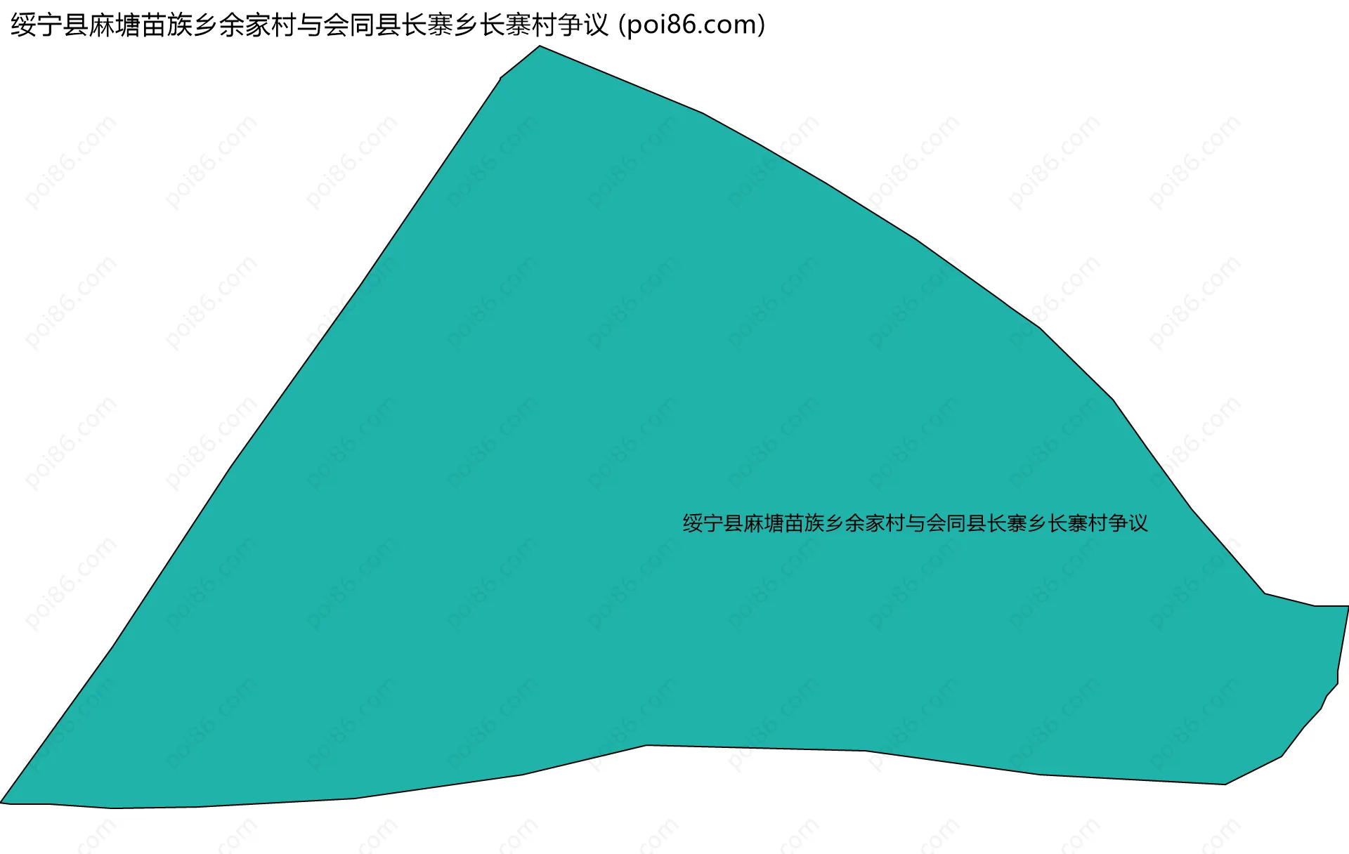 绥宁县麻塘苗族乡余家村与会同县长寨乡长寨村争议边界地图