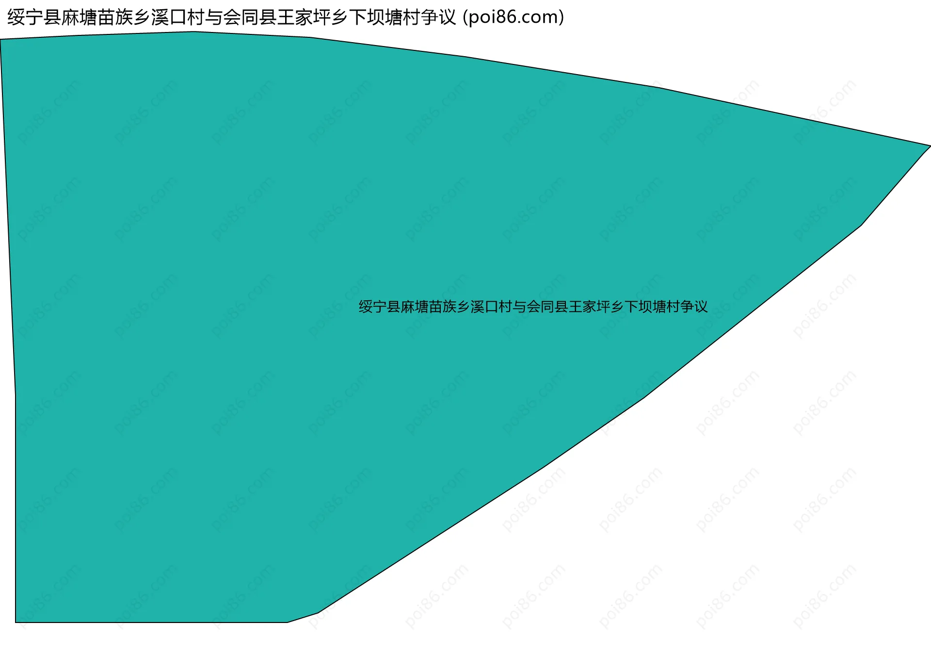 绥宁县麻塘苗族乡溪口村与会同县王家坪乡下坝塘村争议边界地图