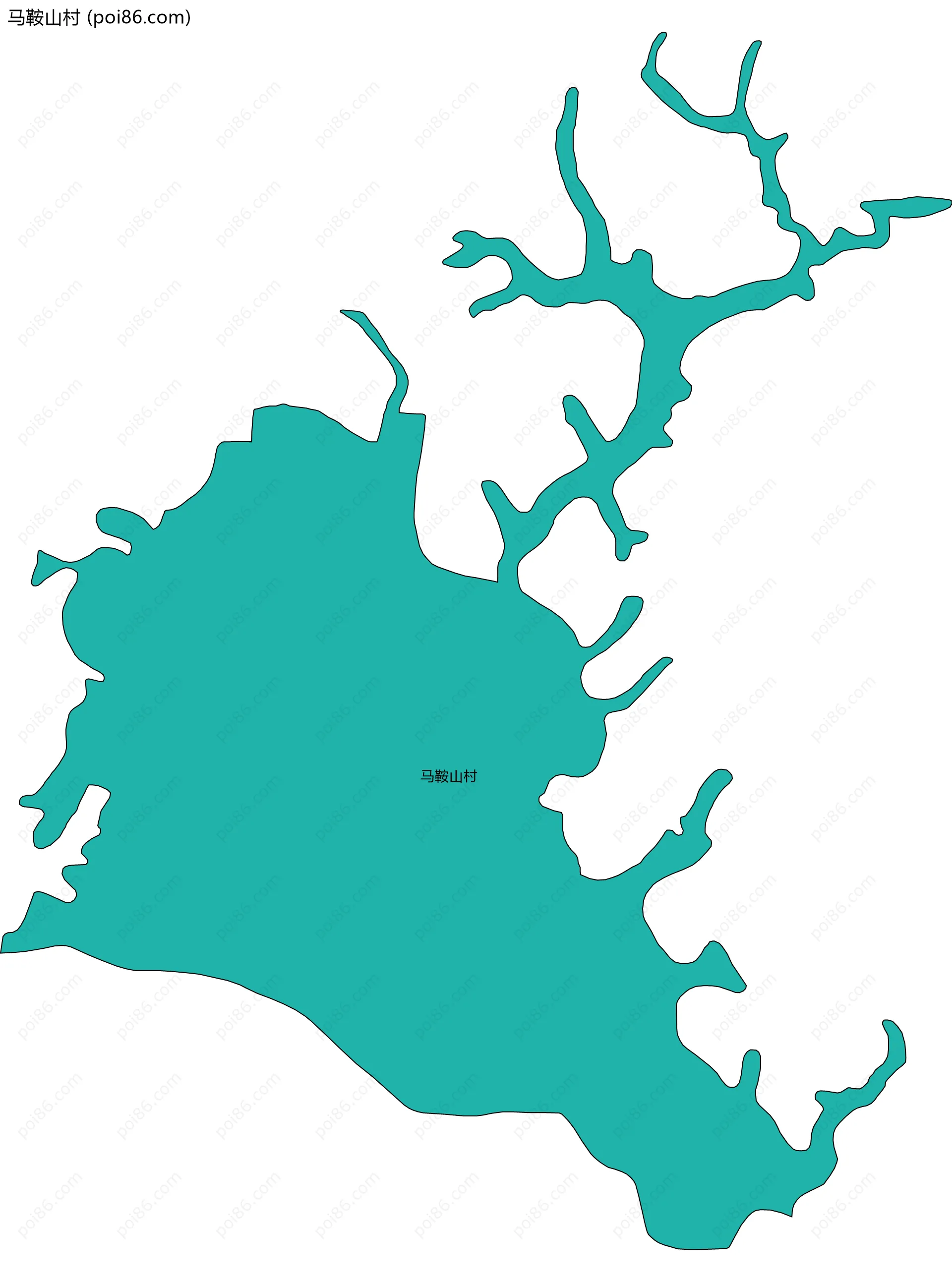 马鞍山村边界地图