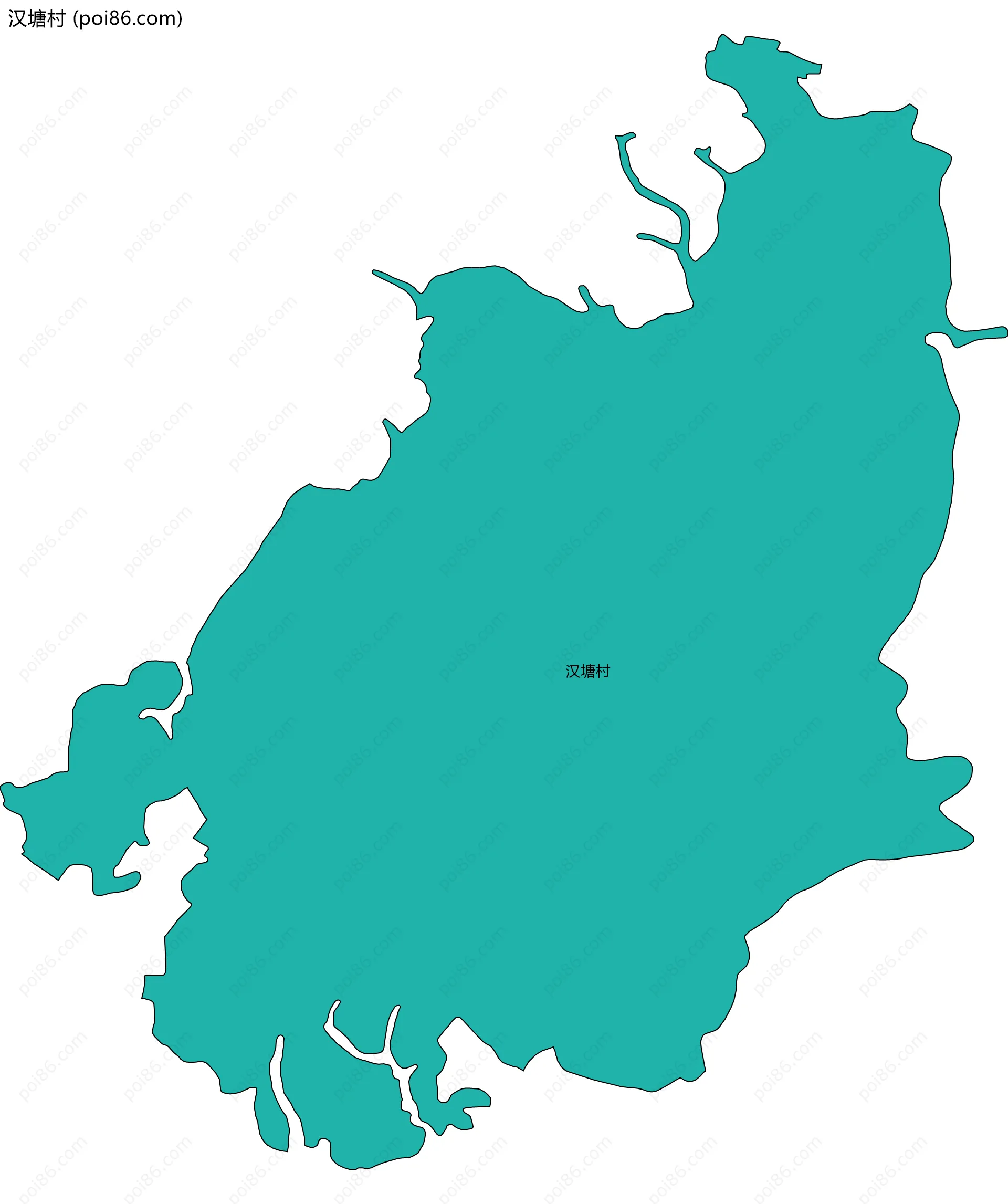 汉塘村边界地图