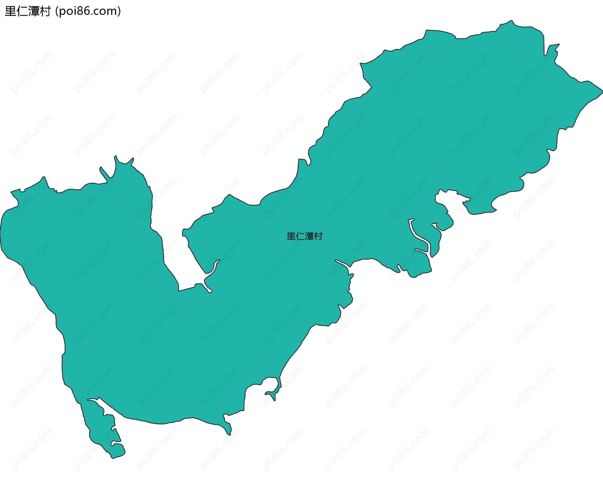 里仁潭村边界地图