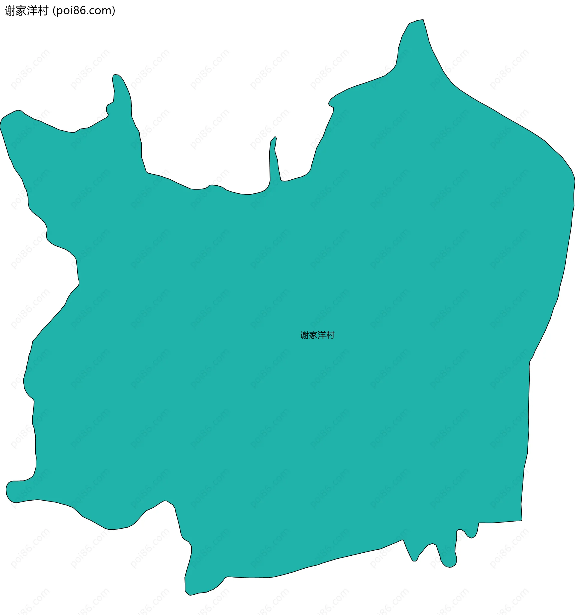 谢家洋村边界地图