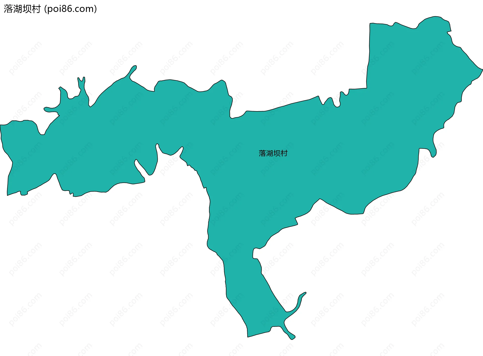落湖坝村边界地图