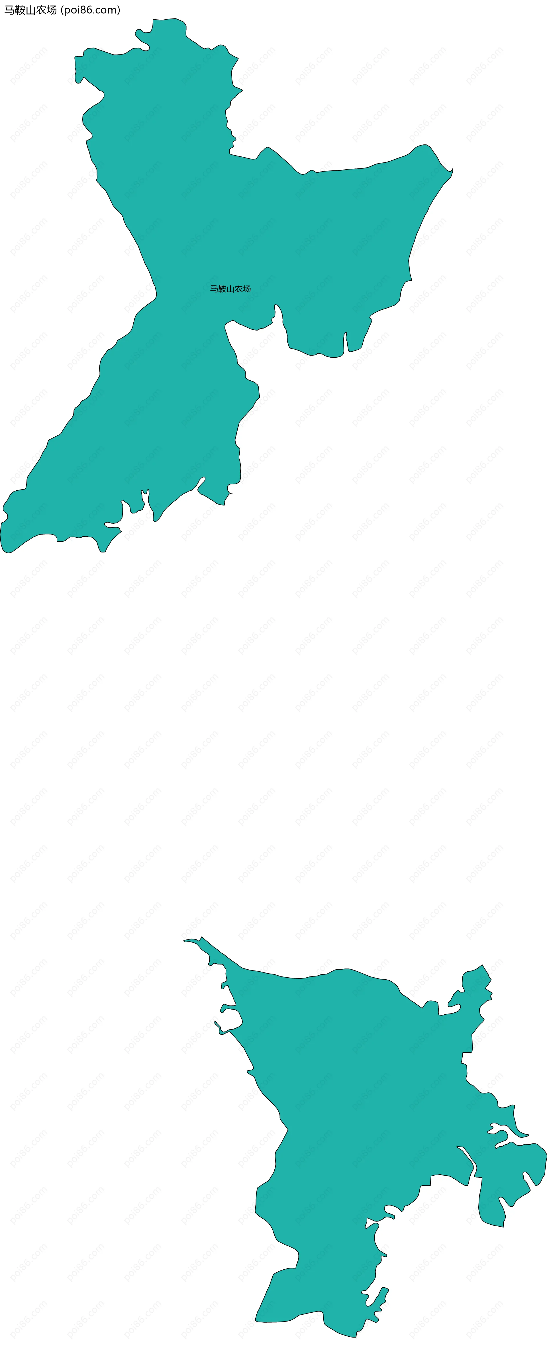 马鞍山农场边界地图