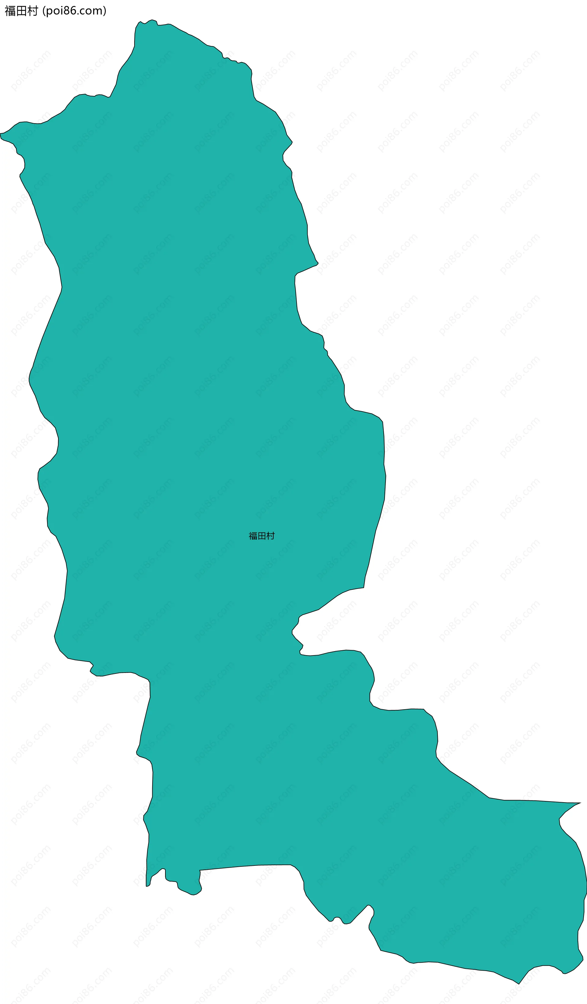福田村边界地图