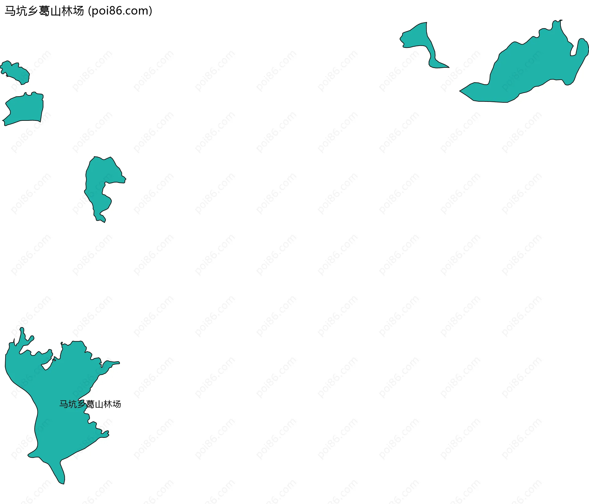 马坑乡葛山林场边界地图