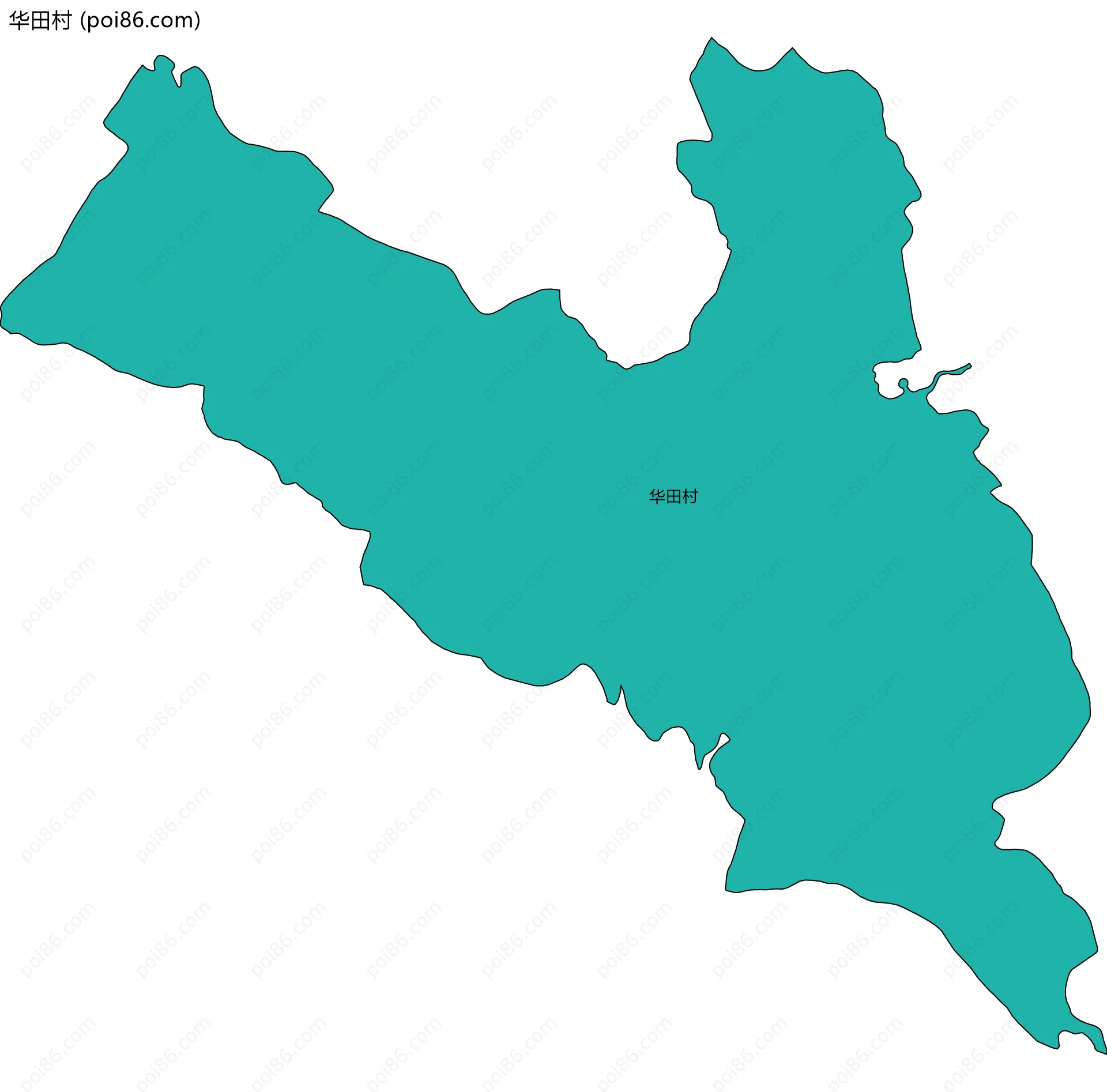 华田村边界地图