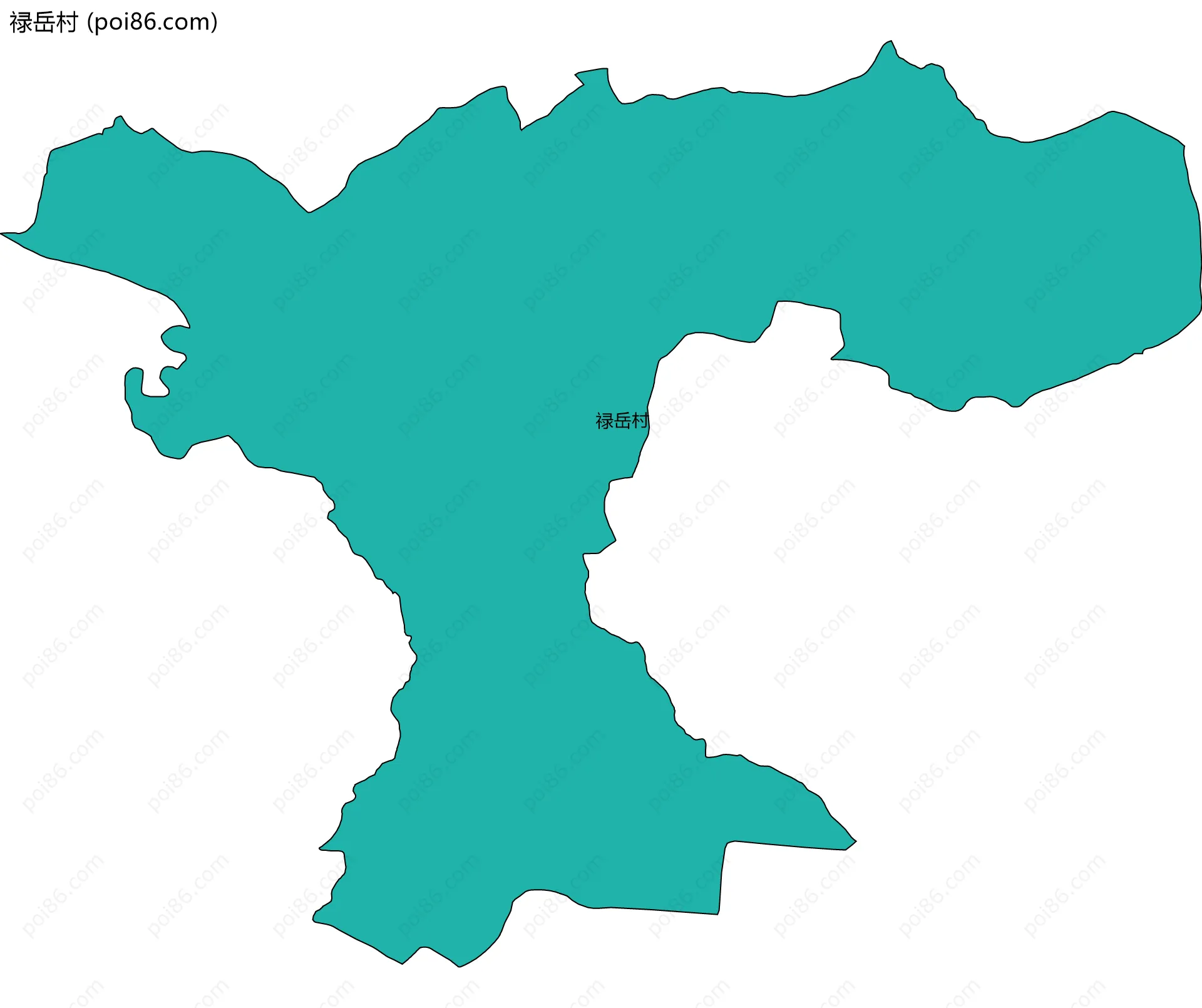 禄岳村边界地图