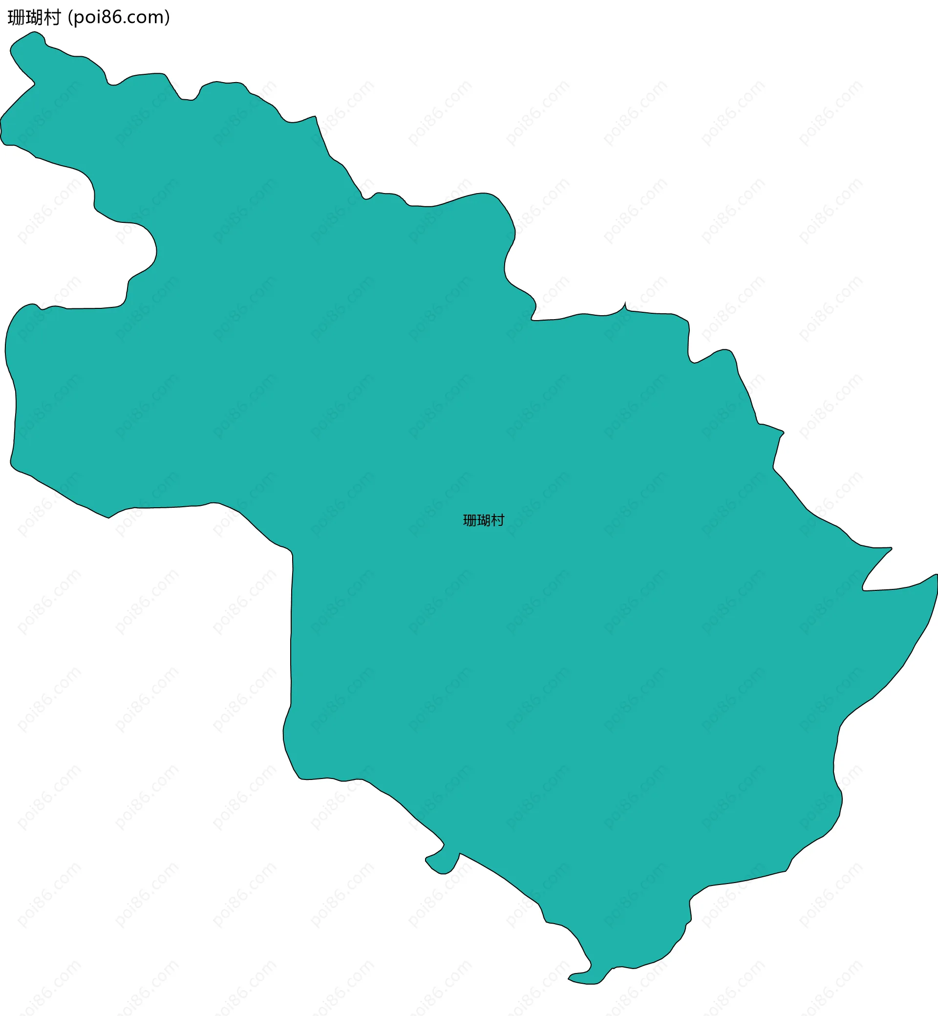 珊瑚村边界地图