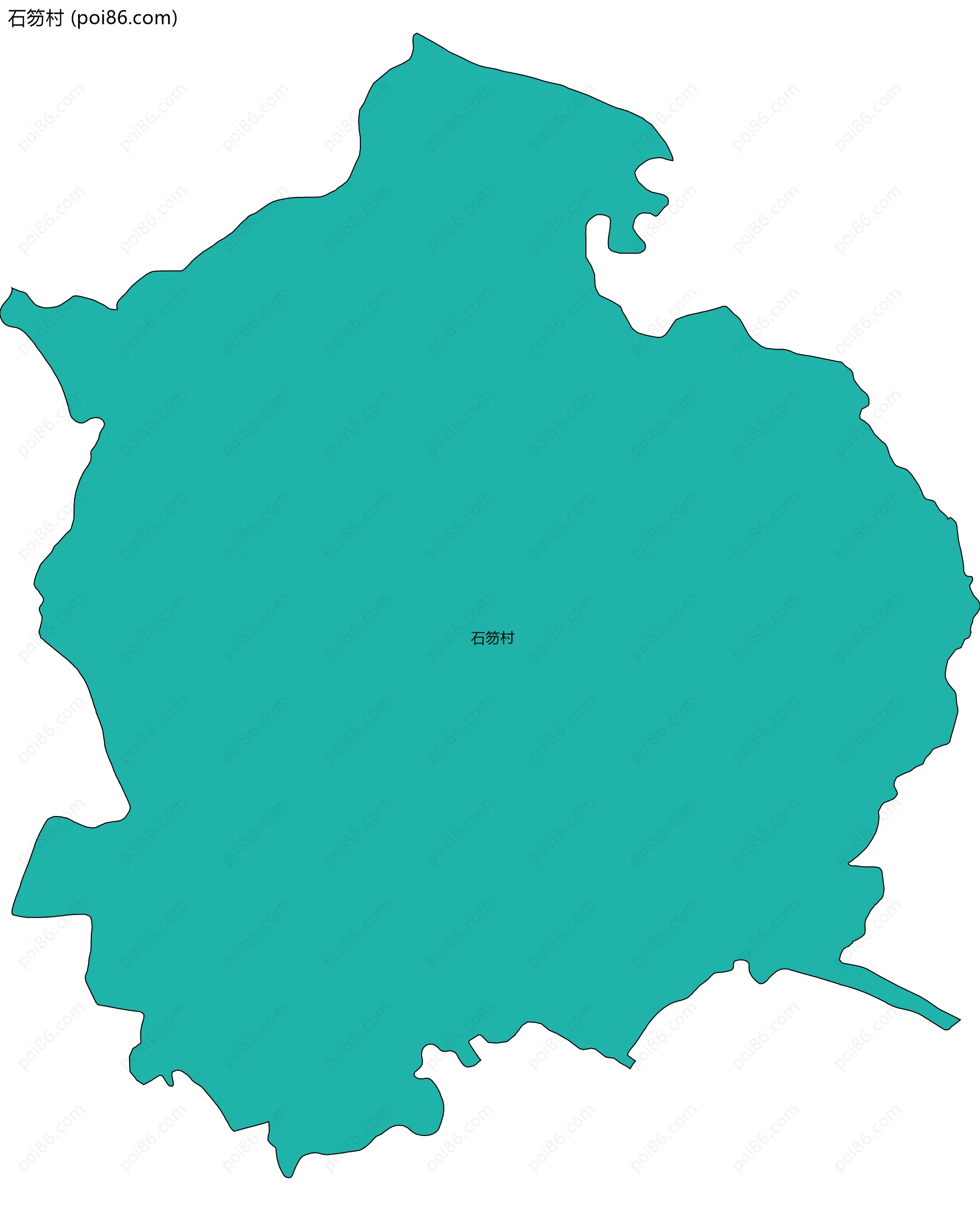 石笏村边界地图