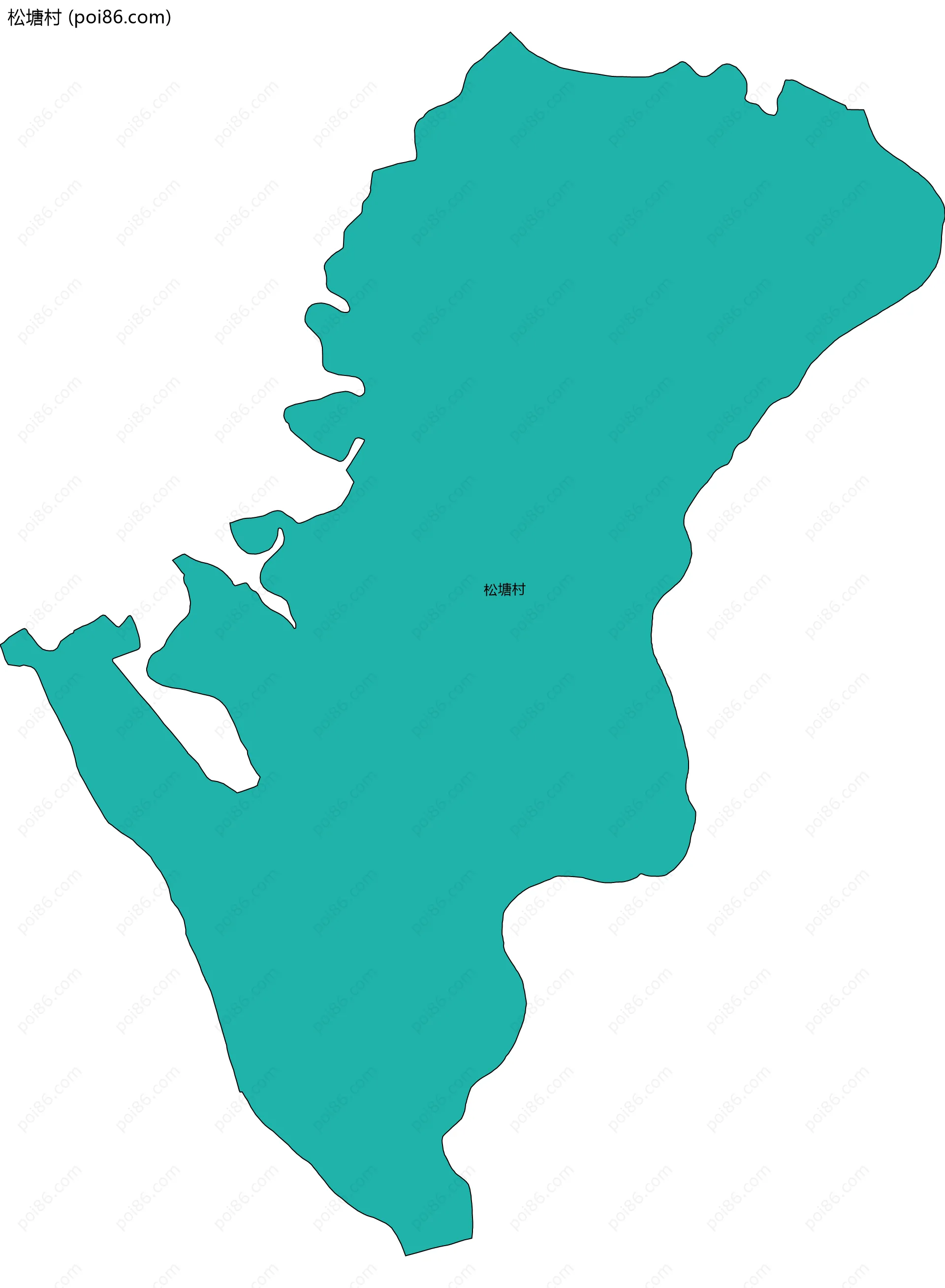 松塘村边界地图