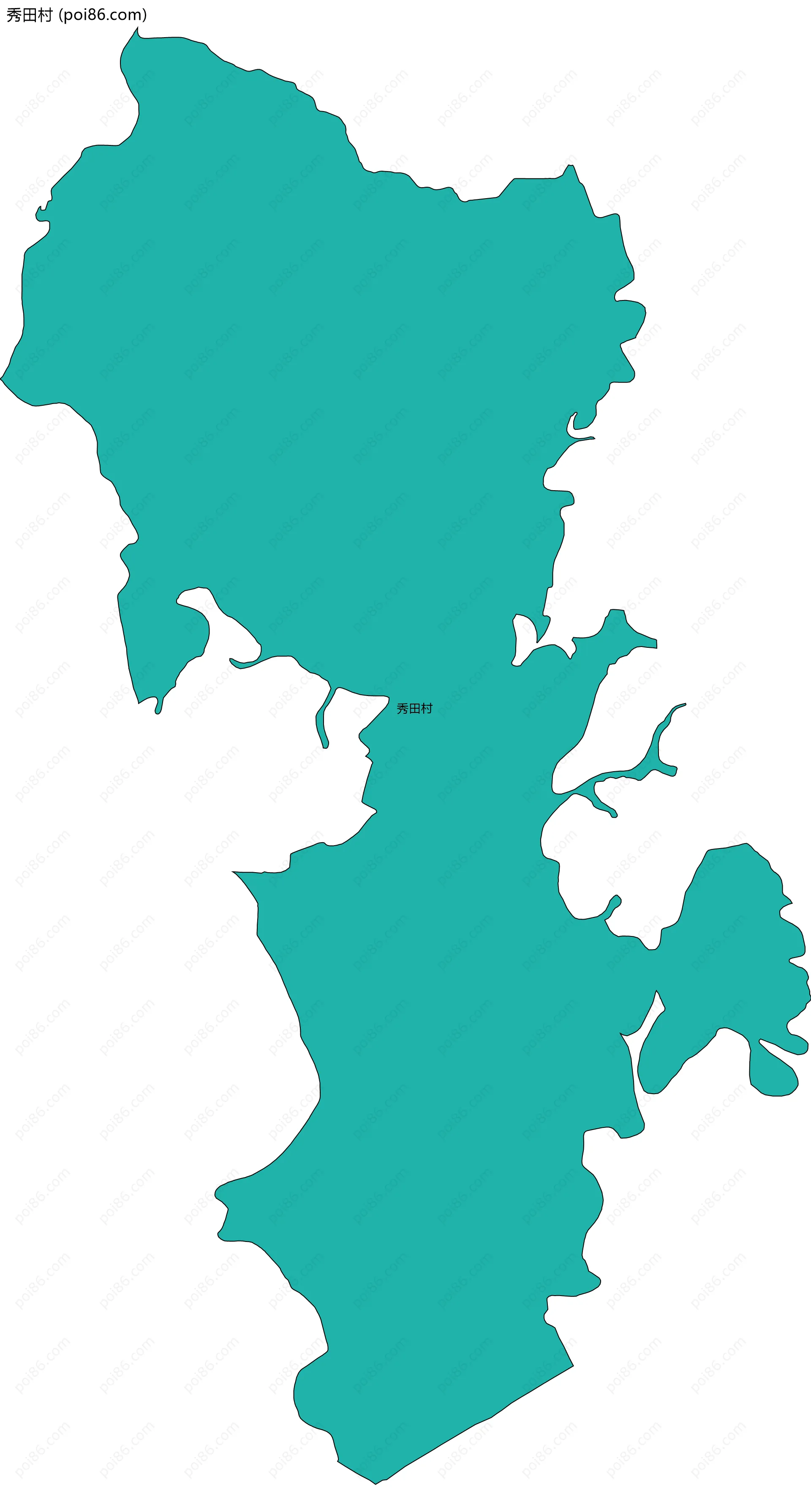秀田村边界地图