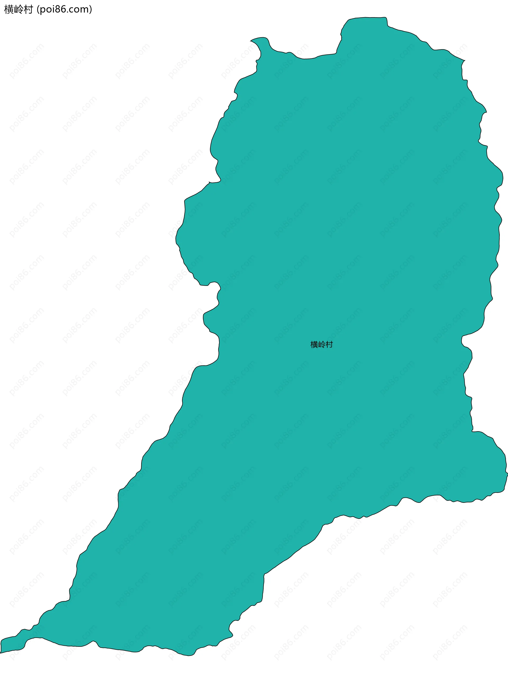 横岭村边界地图