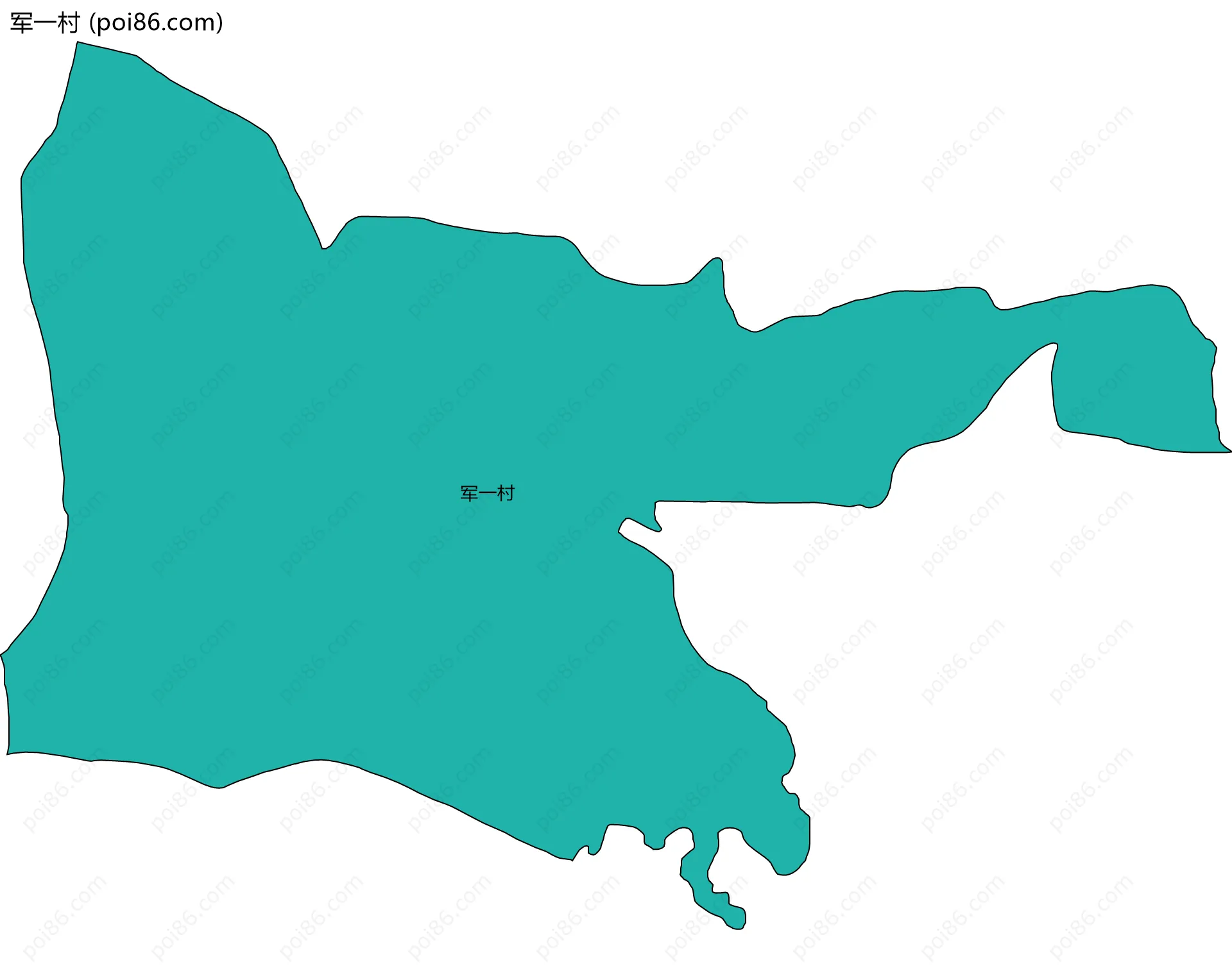 军一村边界地图