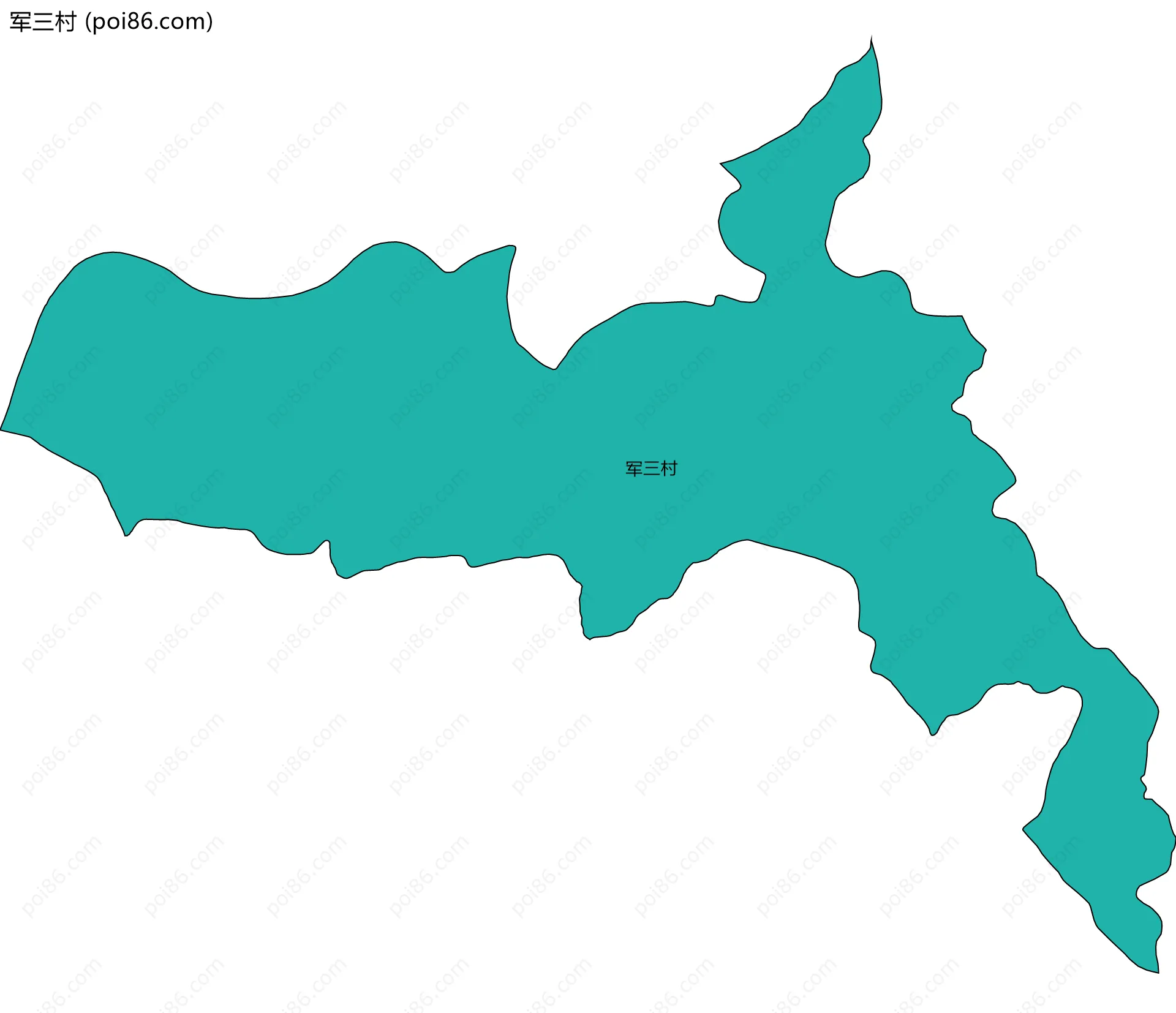军三村边界地图