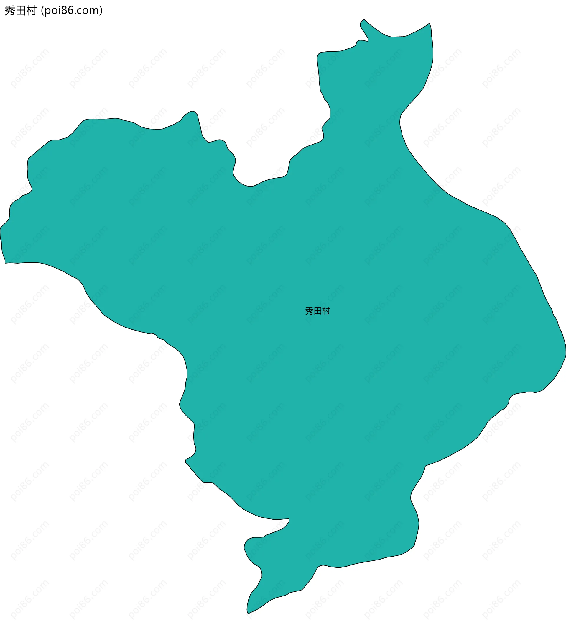 秀田村边界地图