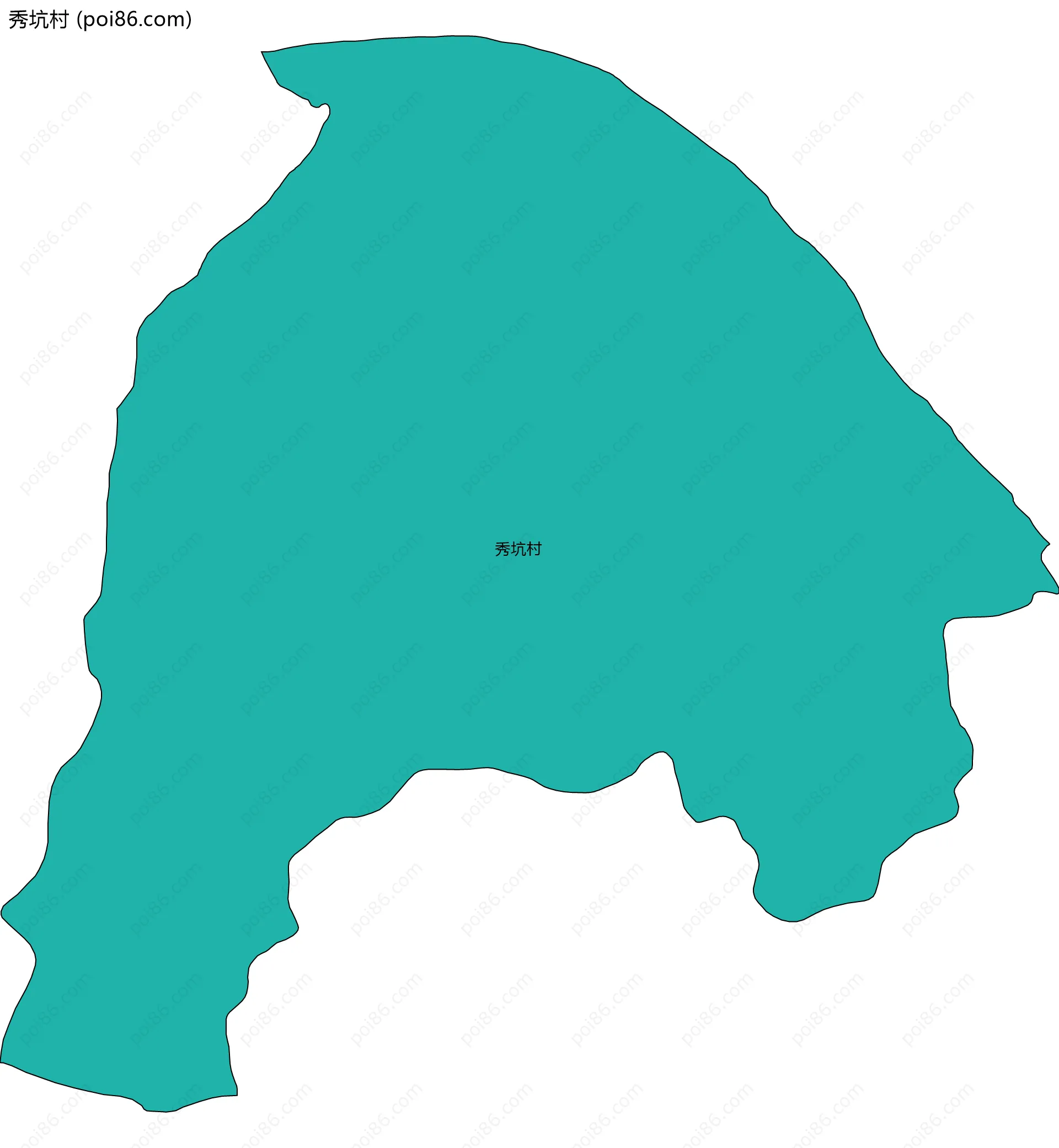 秀坑村边界地图
