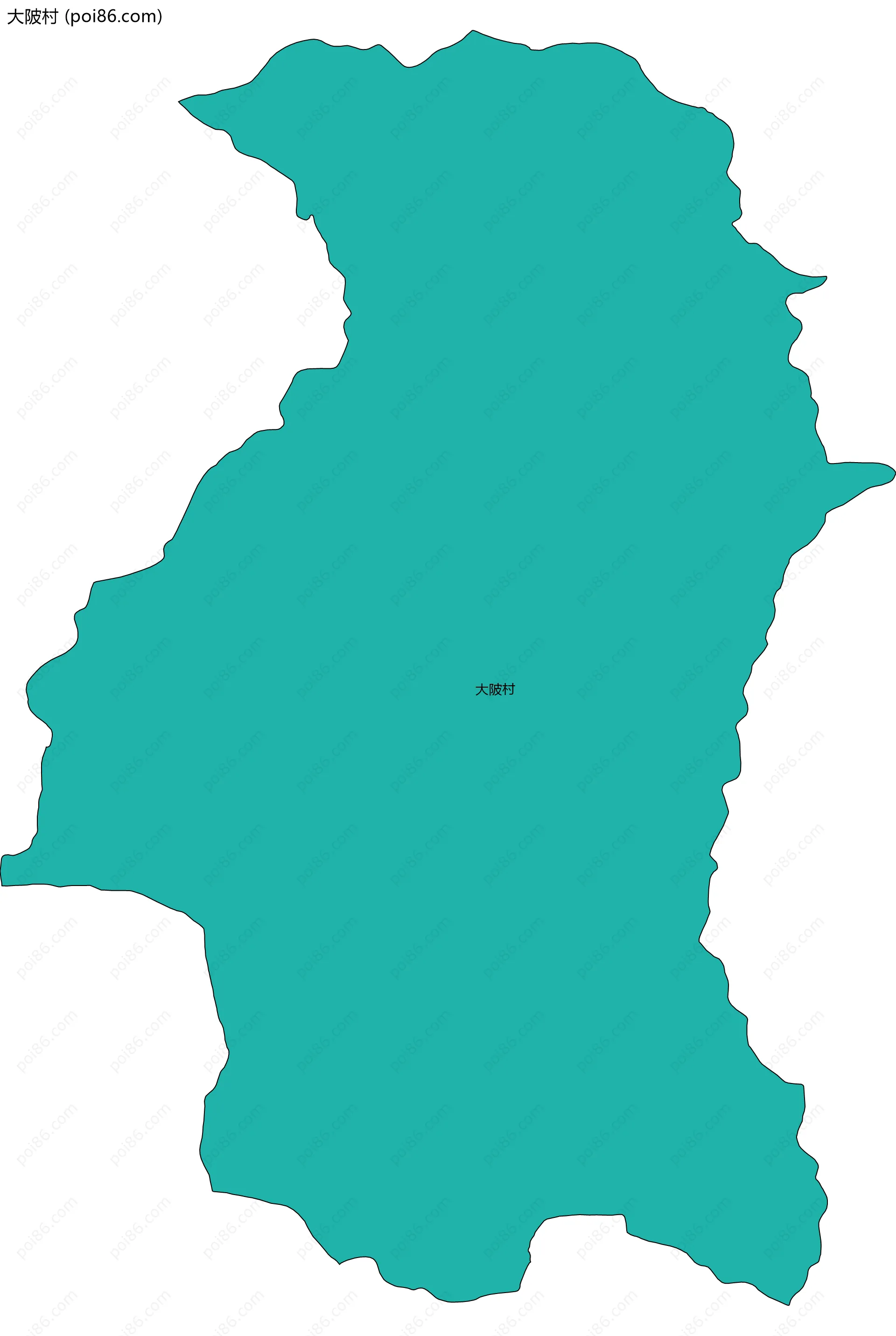 大陂村边界地图