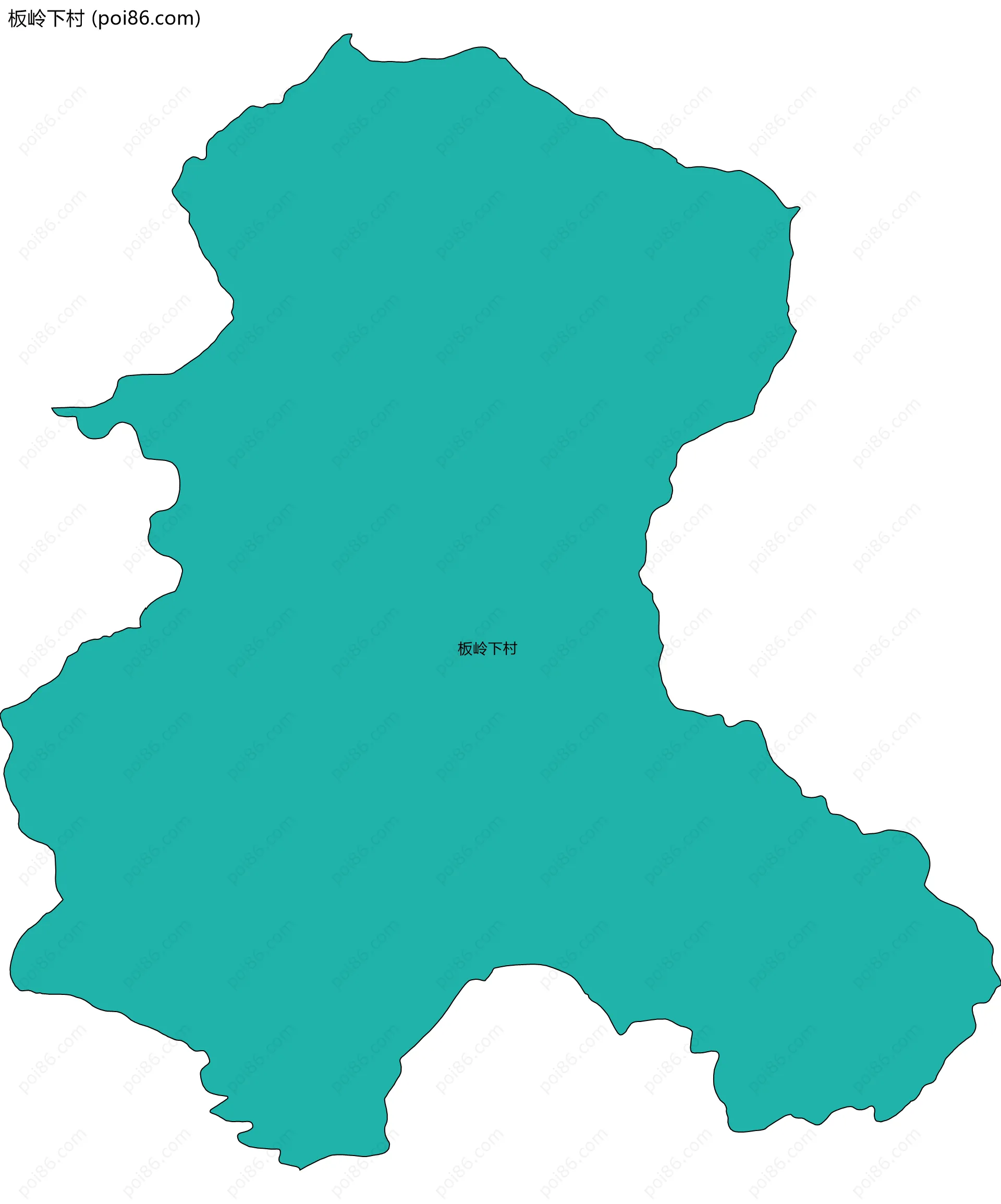 板岭下村边界地图