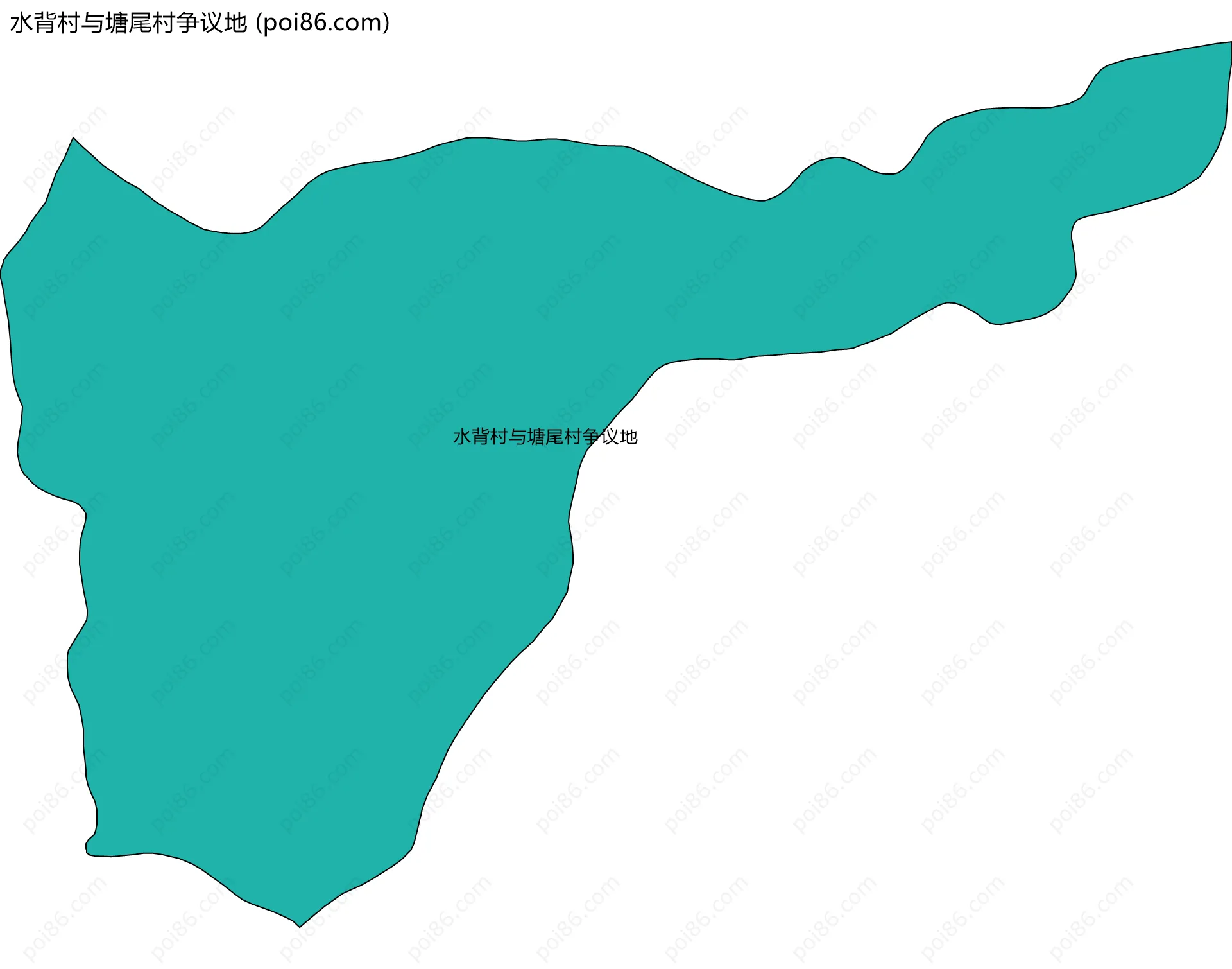 水背村与塘尾村争议地边界地图