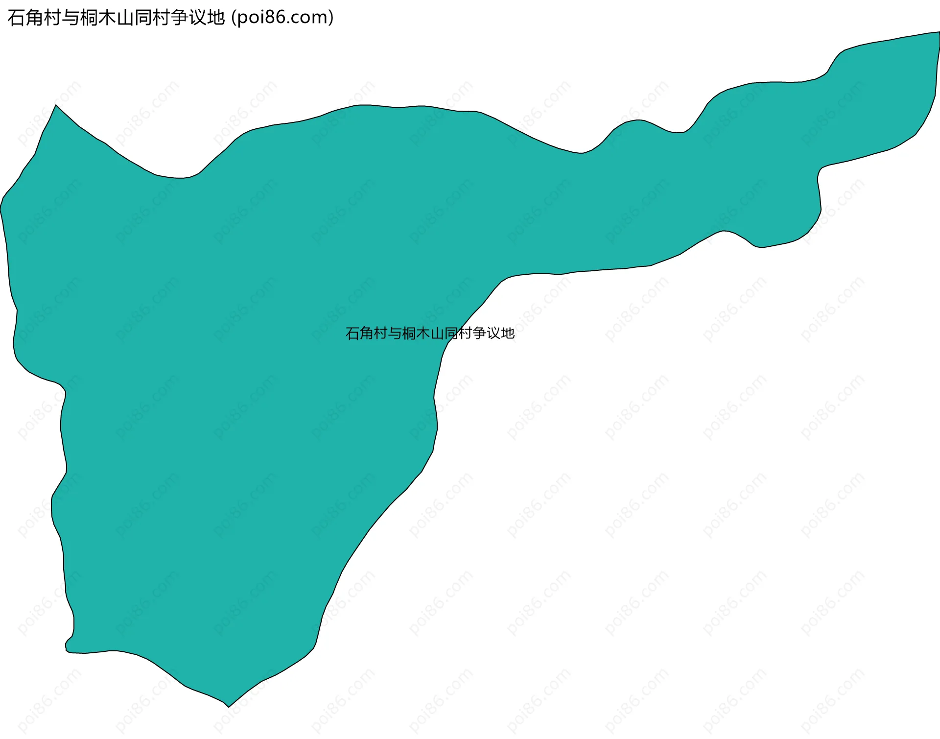 石角村与桐木山同村争议地边界地图