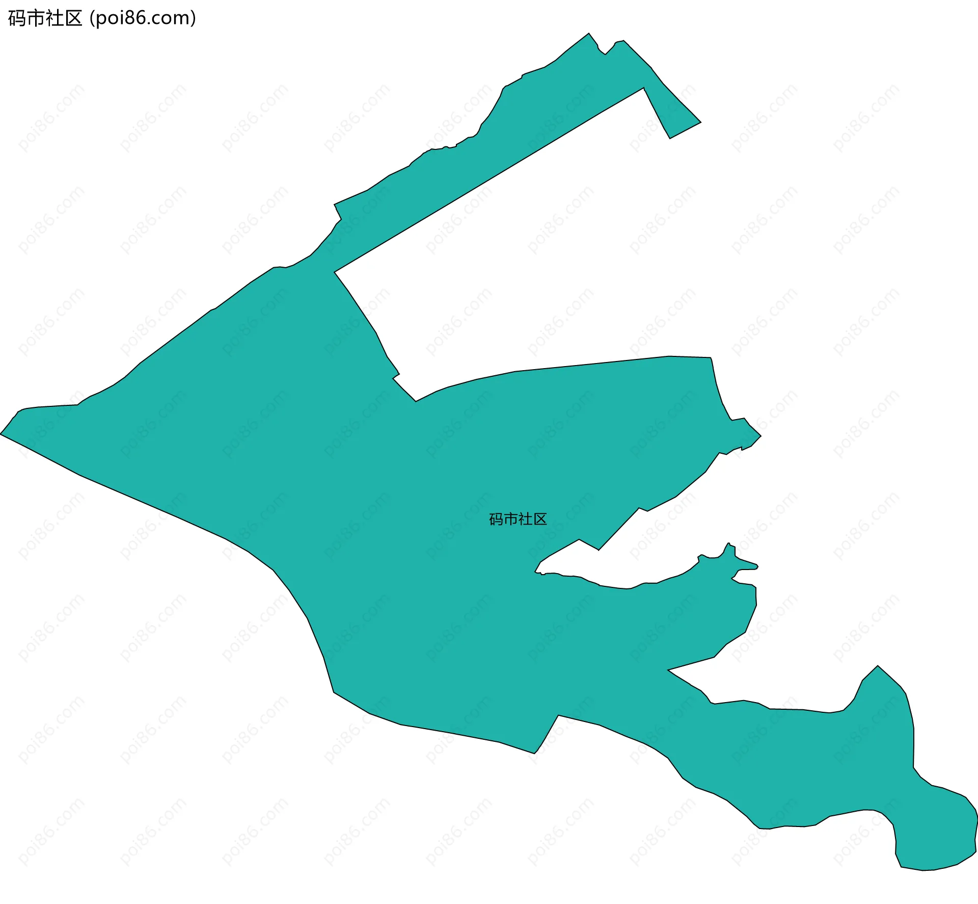 码市社区边界地图