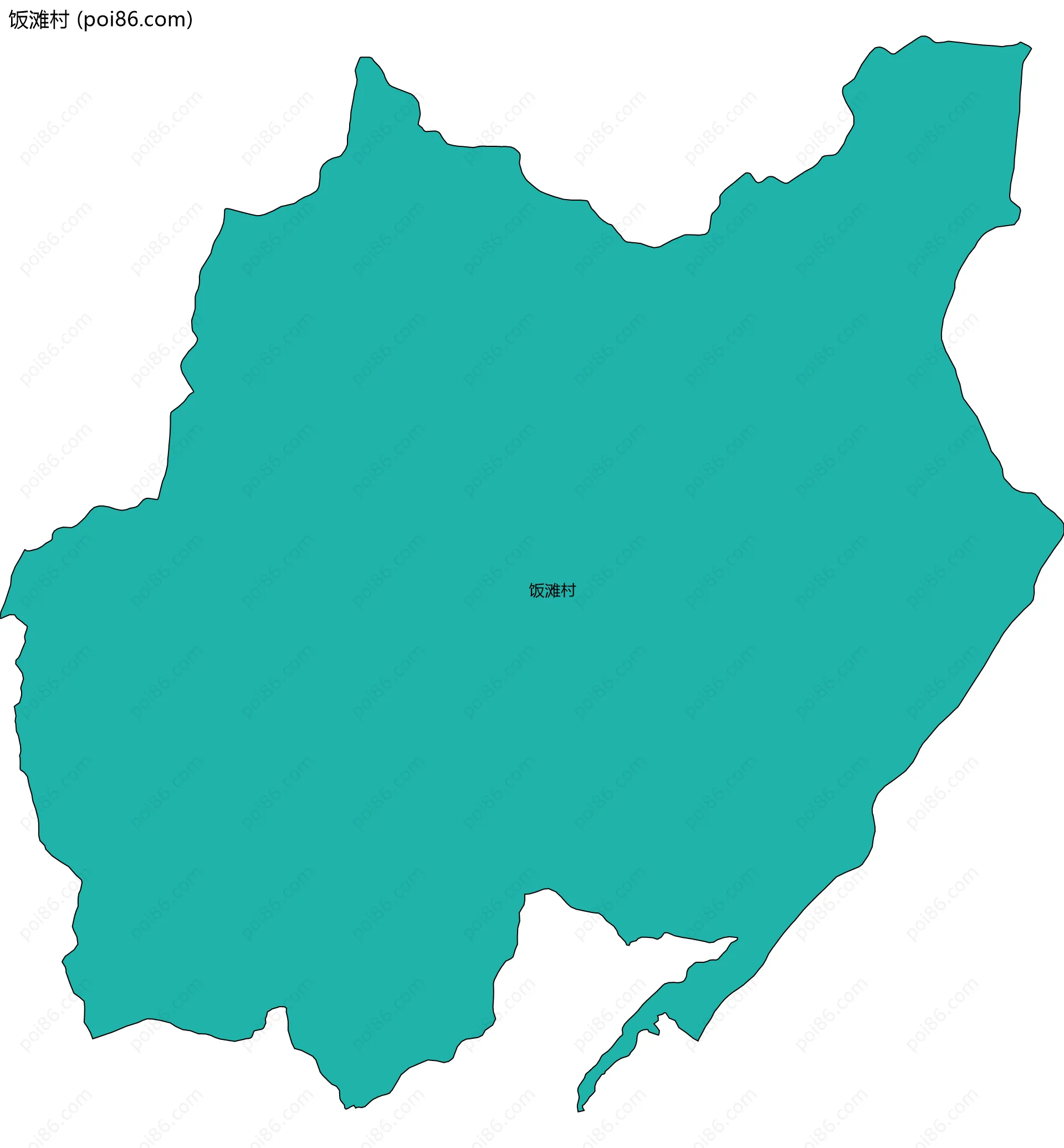 饭滩村边界地图